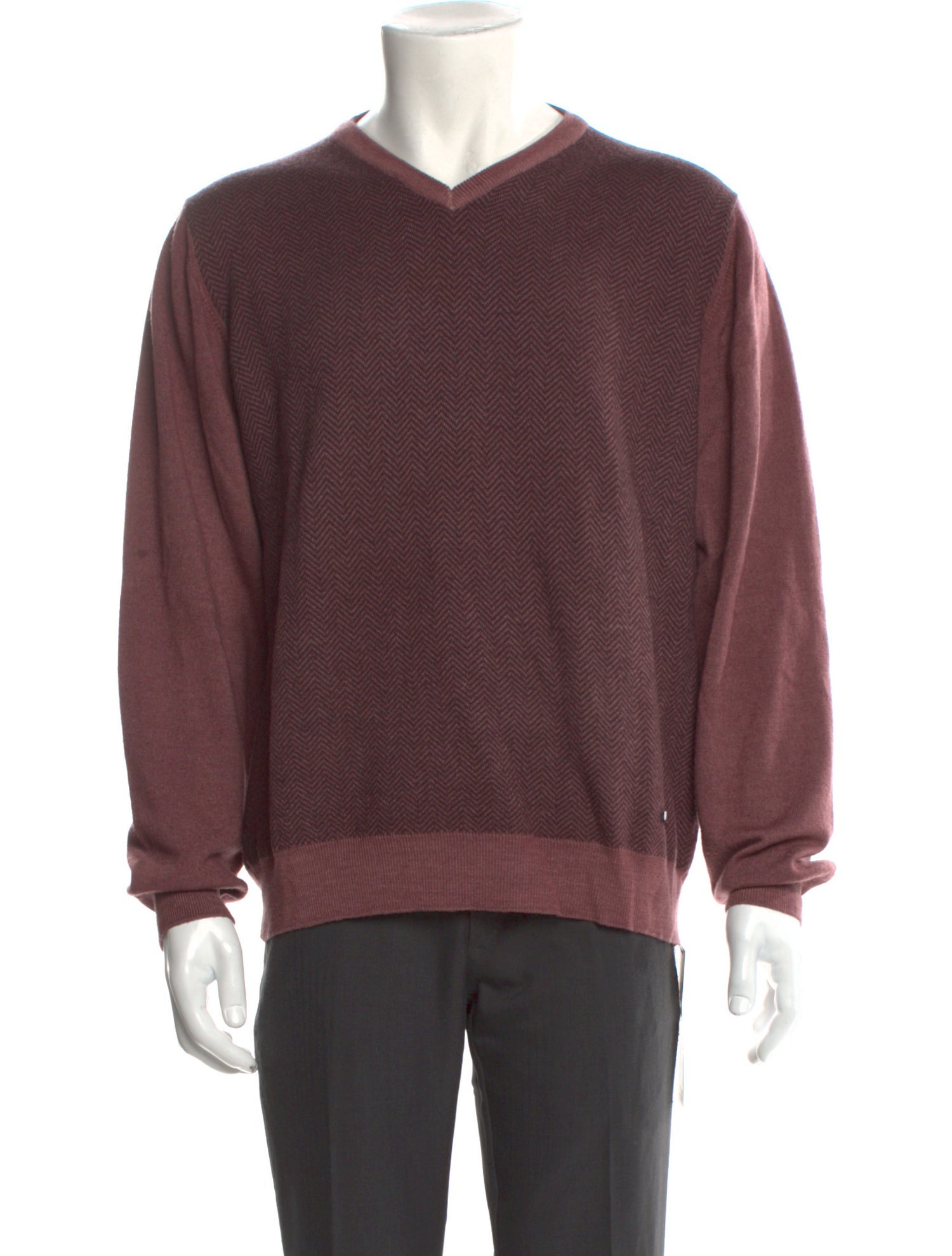 Armani Collezioni V-Neck Long Sleeve Pullover