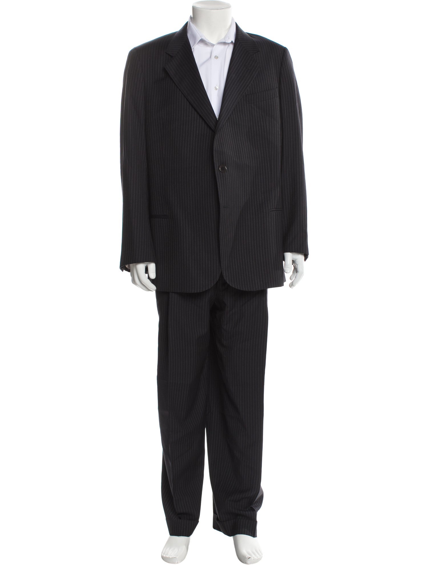 Armani Collezioni Wool Striped Two-Piece Suit