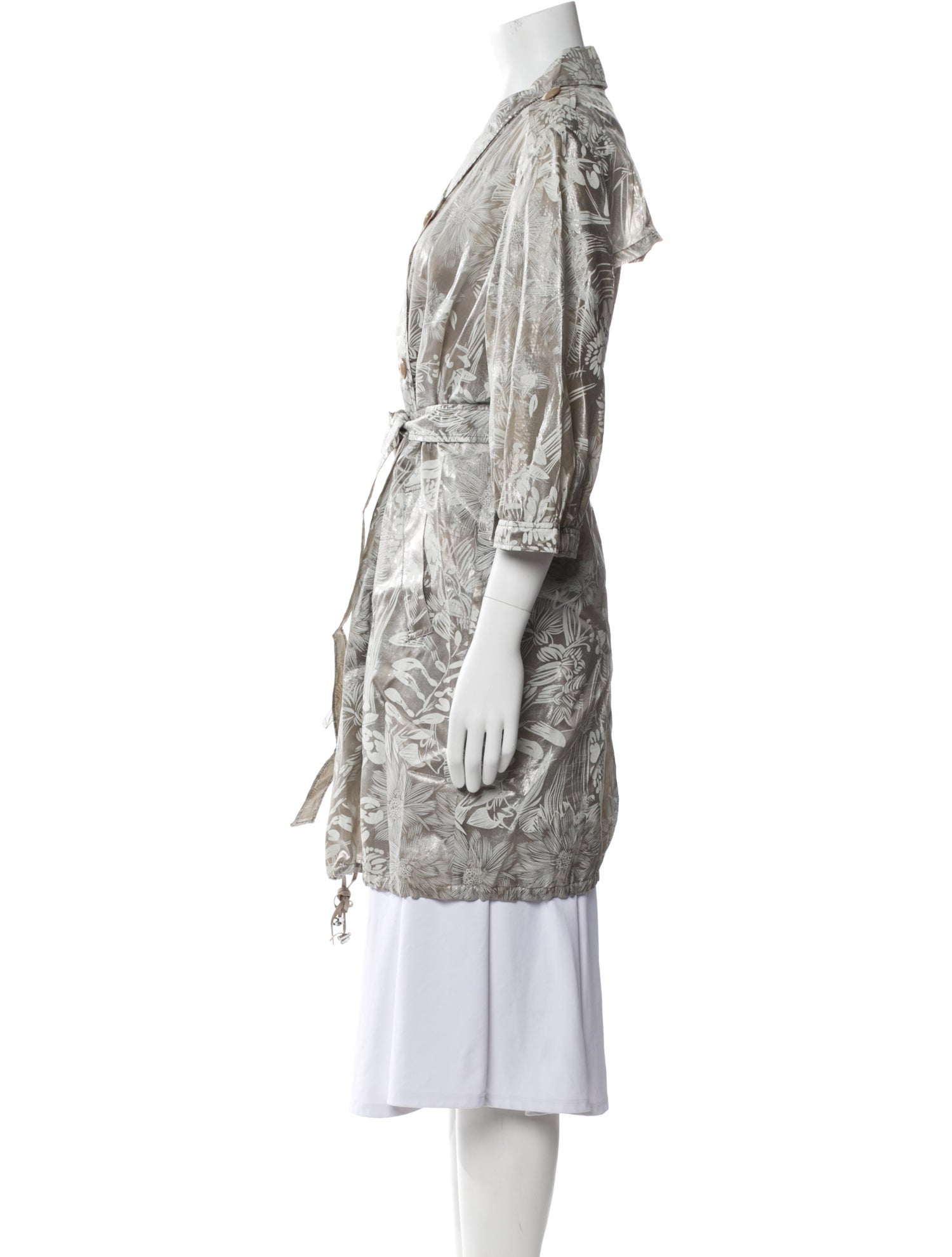 Armani Collezioni Printed Trench Coat