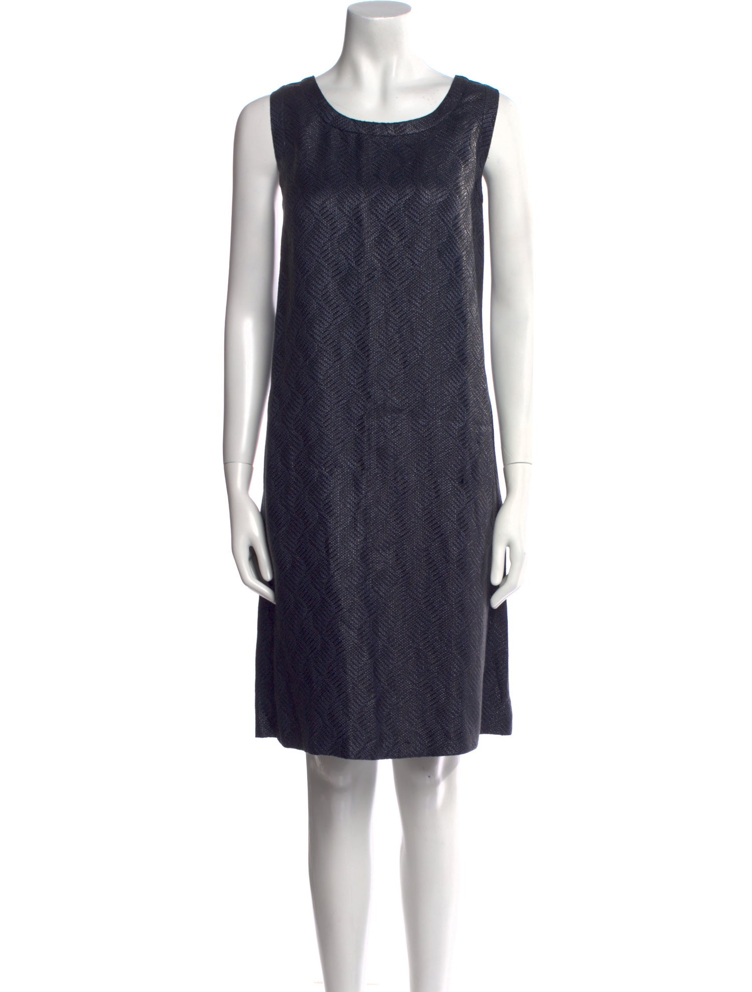 Armani Collezioni Scoop Neck Knee-Length Dress