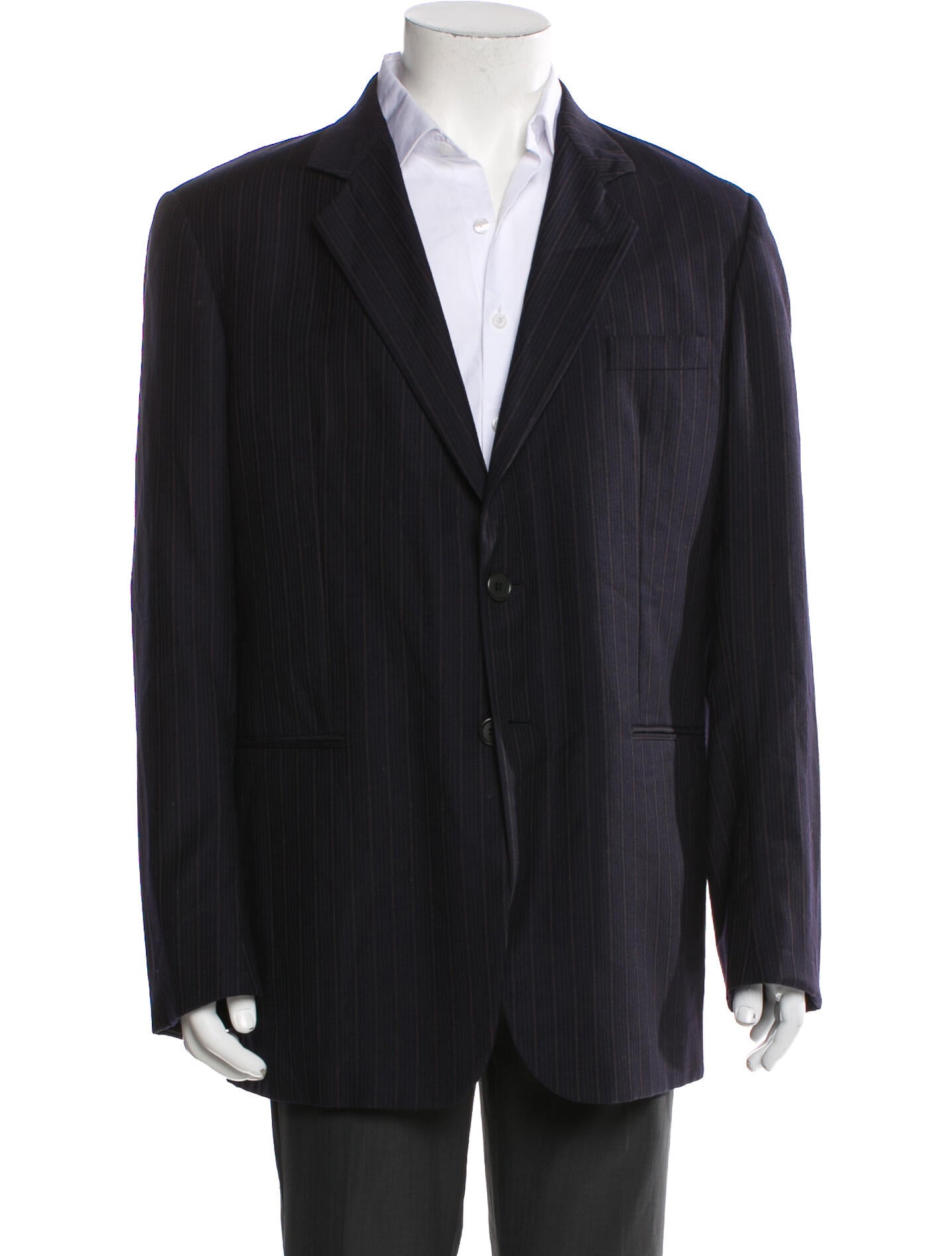 Armani Collezioni Wool Striped Blazer