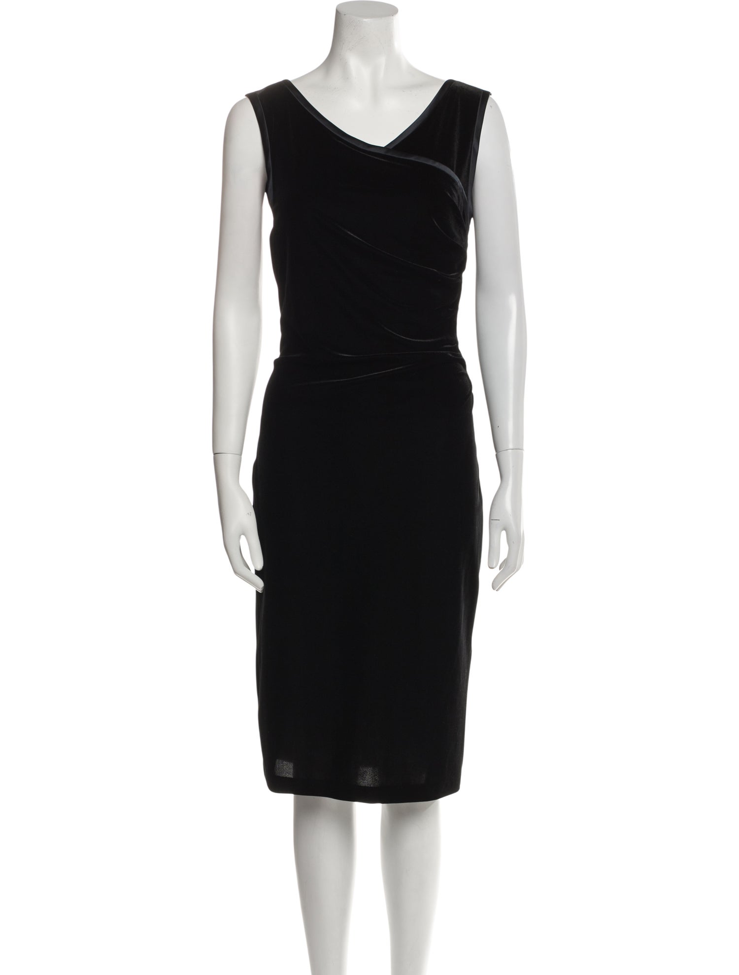 Armani Collezioni Cowl Neck Midi Length Dress
