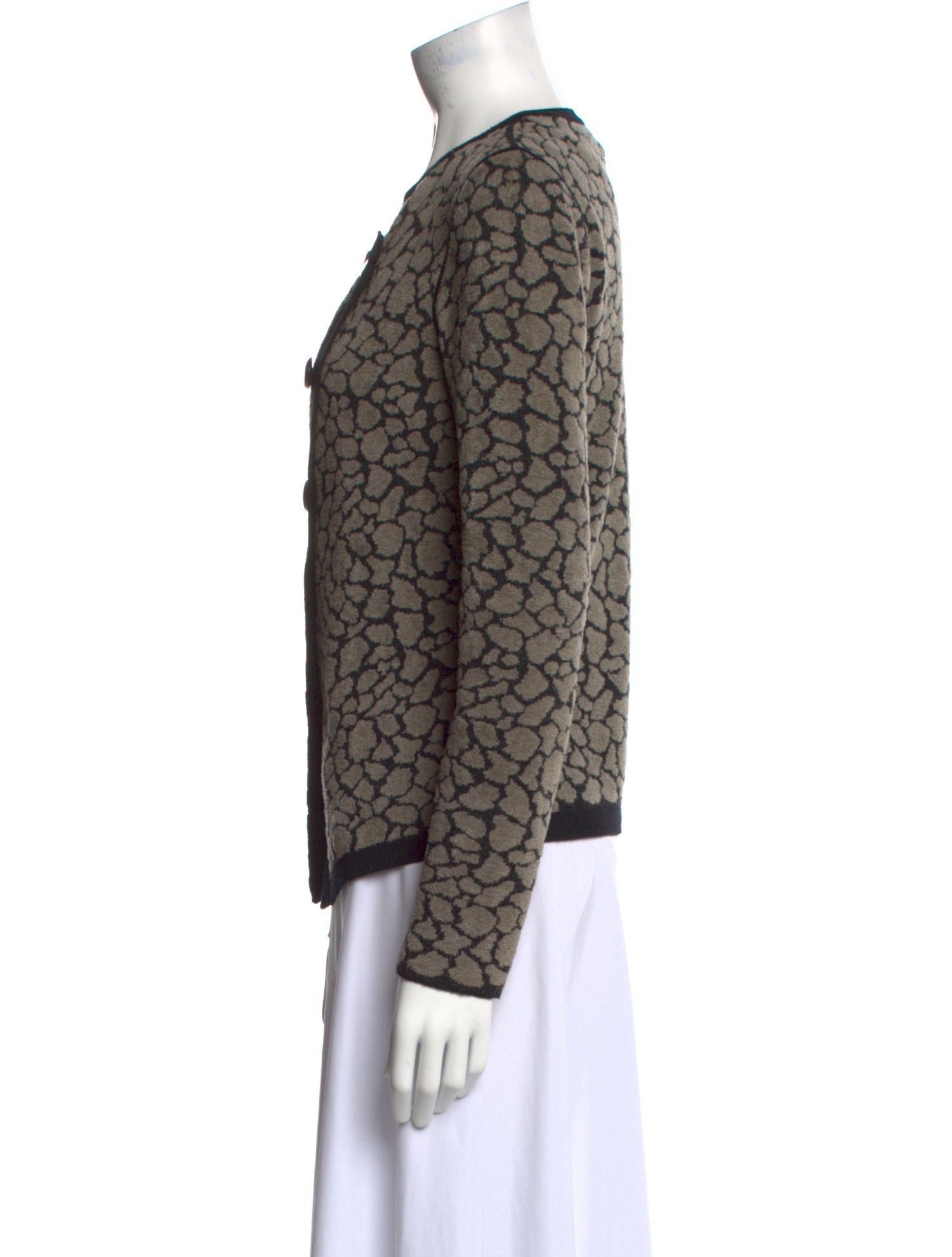 Armani Collezioni Printed V-Neck Sweater
