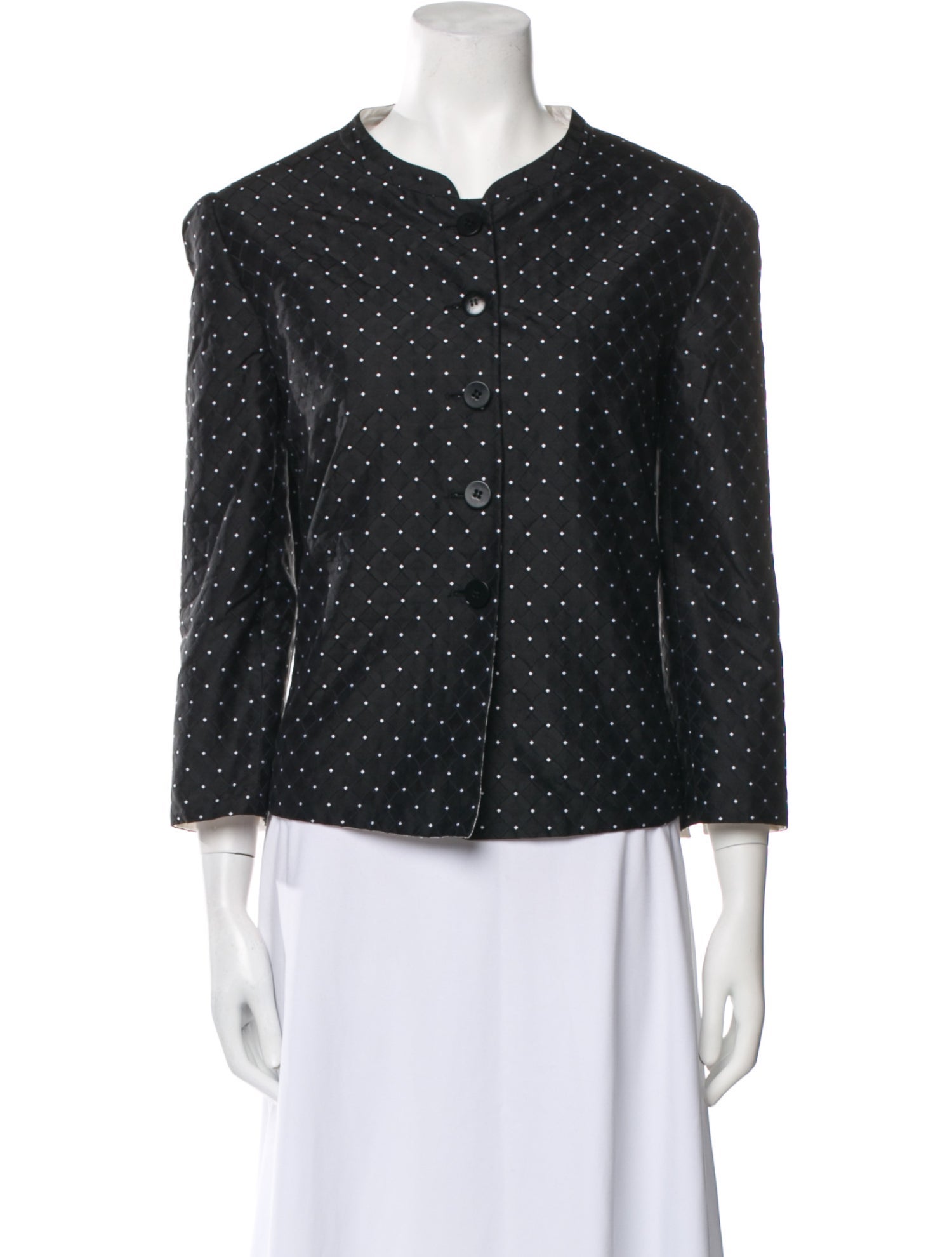 Armani Collezioni Silk Polka Dot Print Jacket