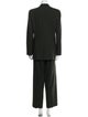 Armani Collezioni Virgin Wool Ruffle Embellishment Pantsuit