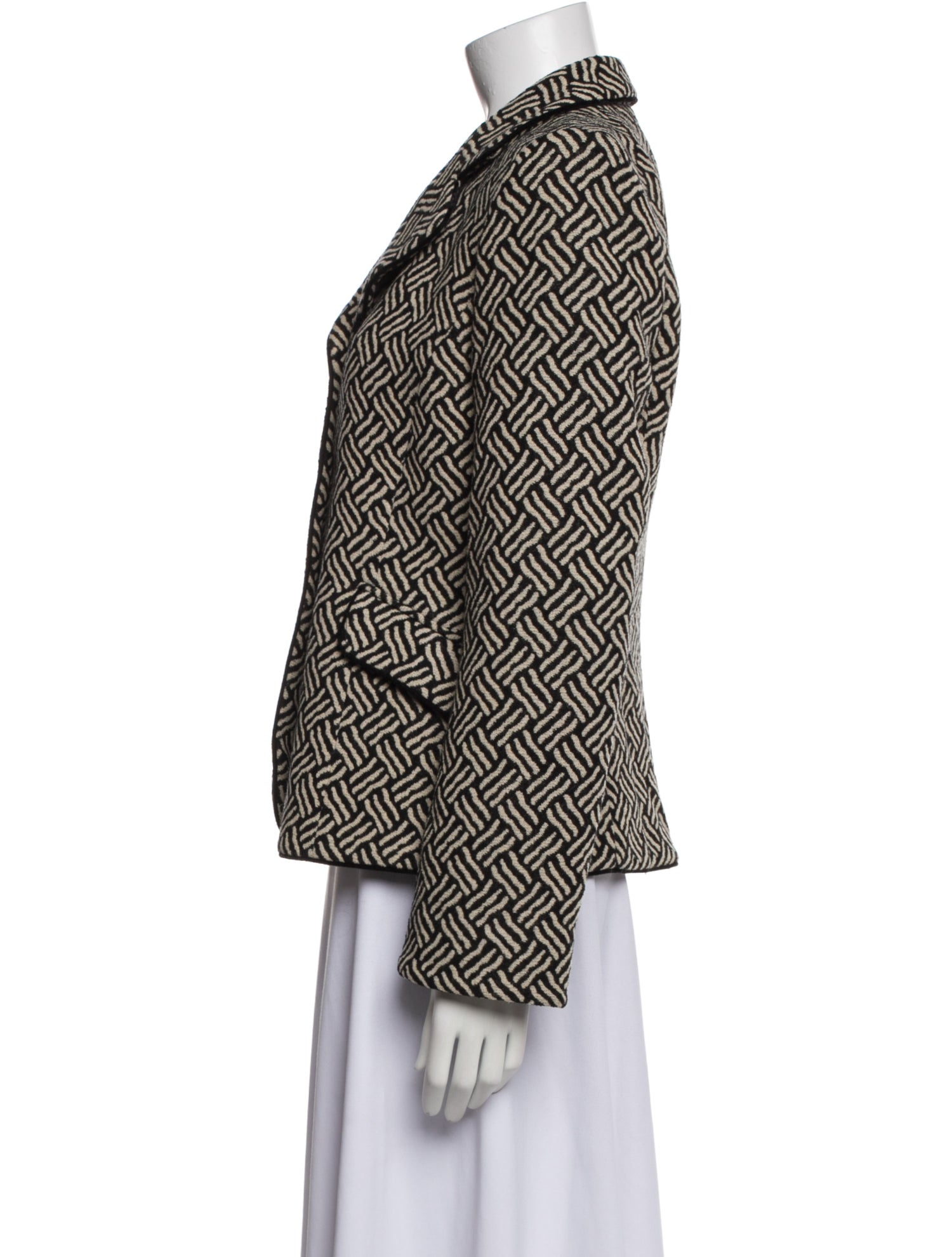 Armani Collezioni Wool Printed Blazer