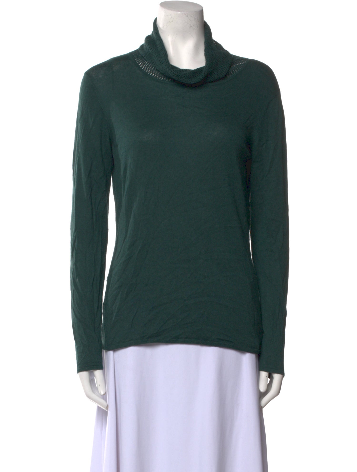Armani Collezioni Silk Cowl Neck Sweater