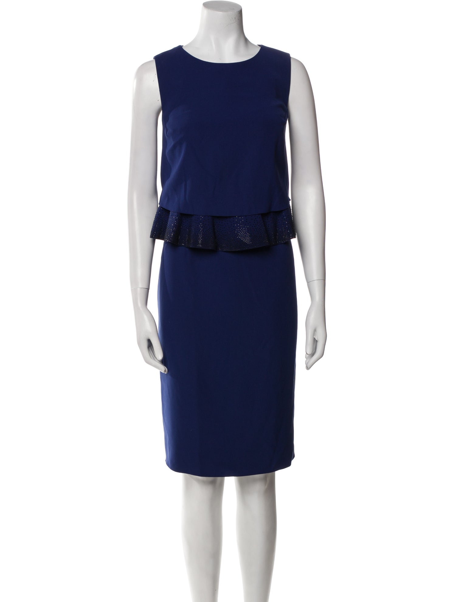 Armani Collezioni Crew Neck Knee-Length Dress