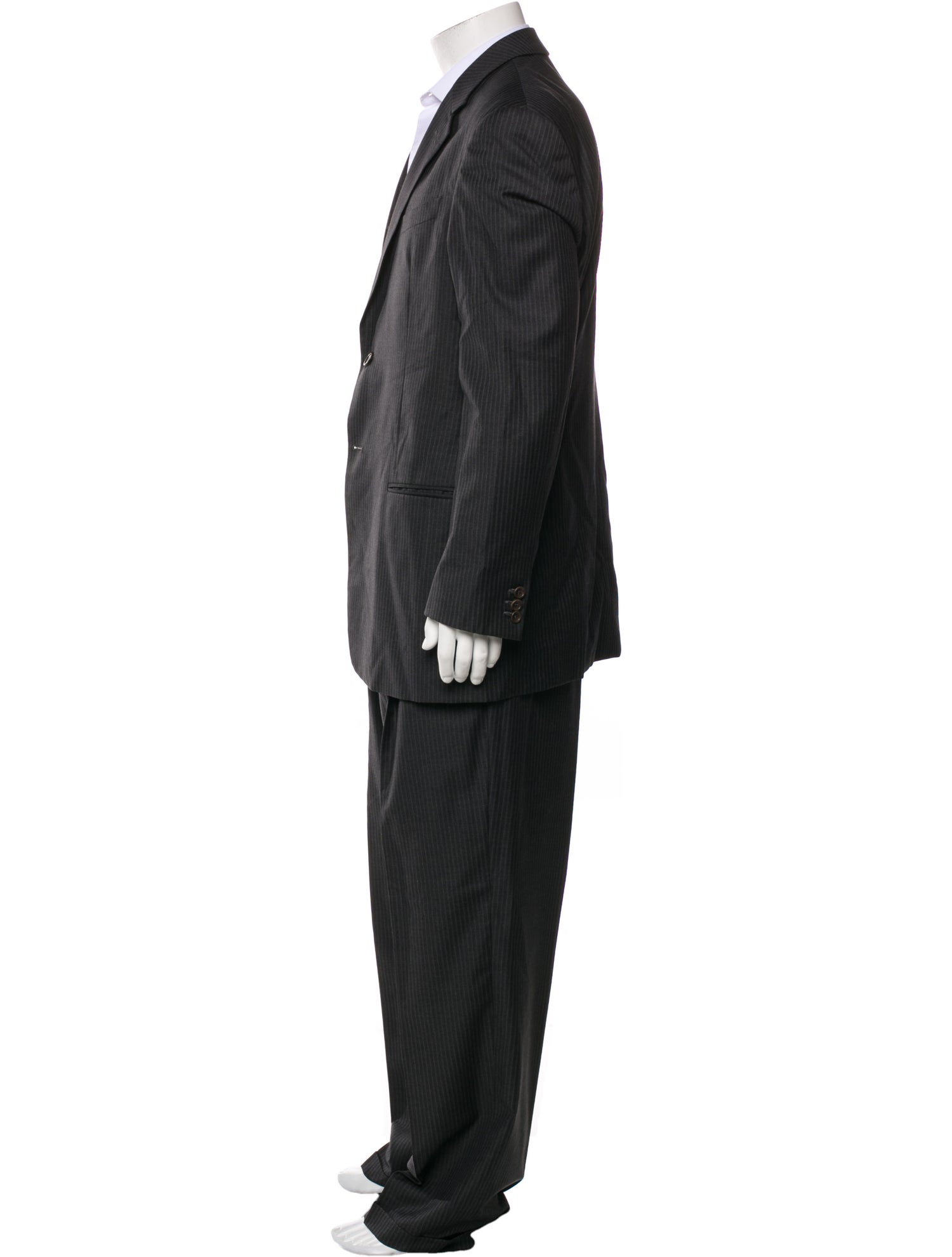 Armani Collezioni Wool Striped Two-Piece Suit