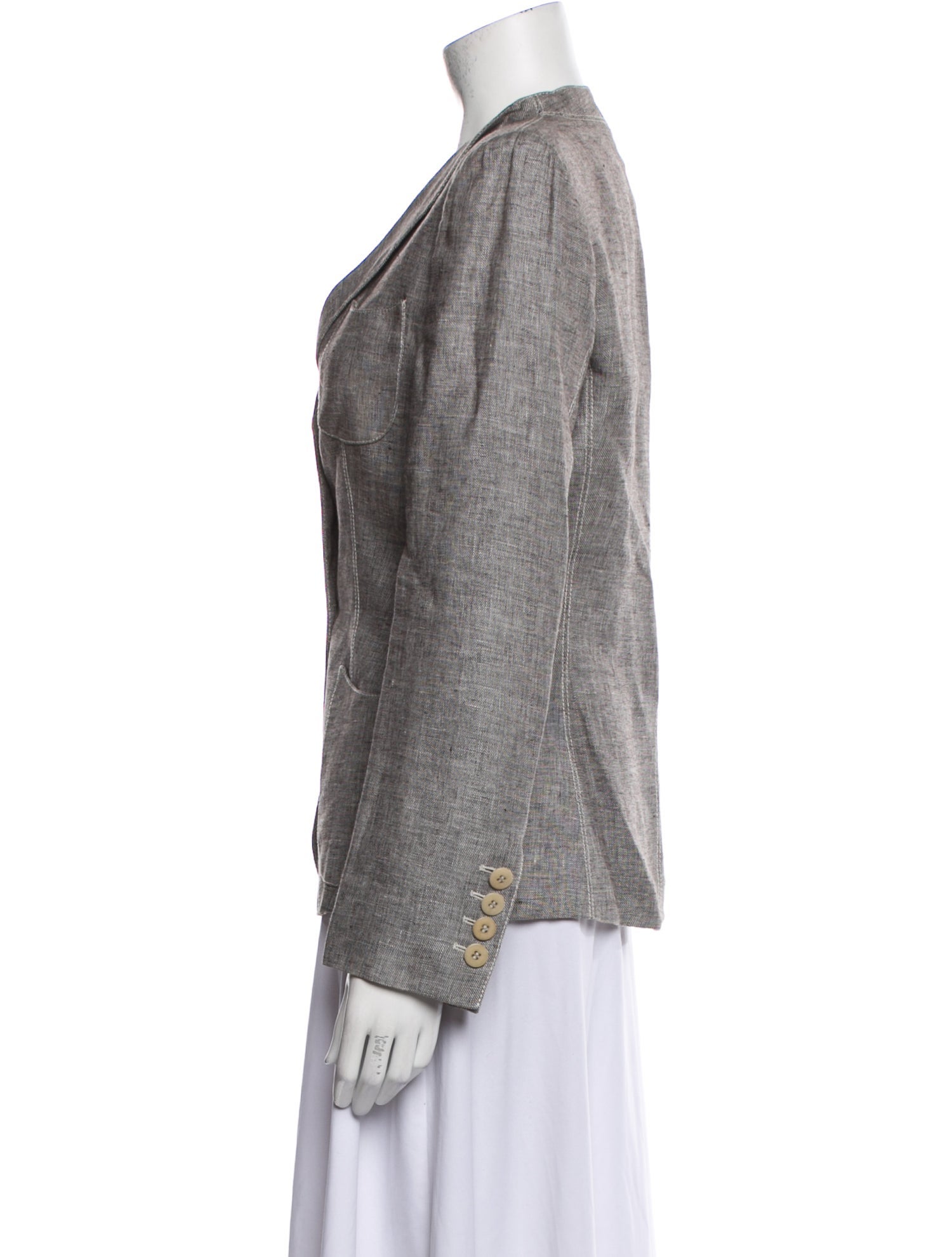 Armani Collezioni Linen Striped Blazer