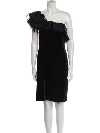 Armani Collezioni One-Shoulder Knee-Length Dress