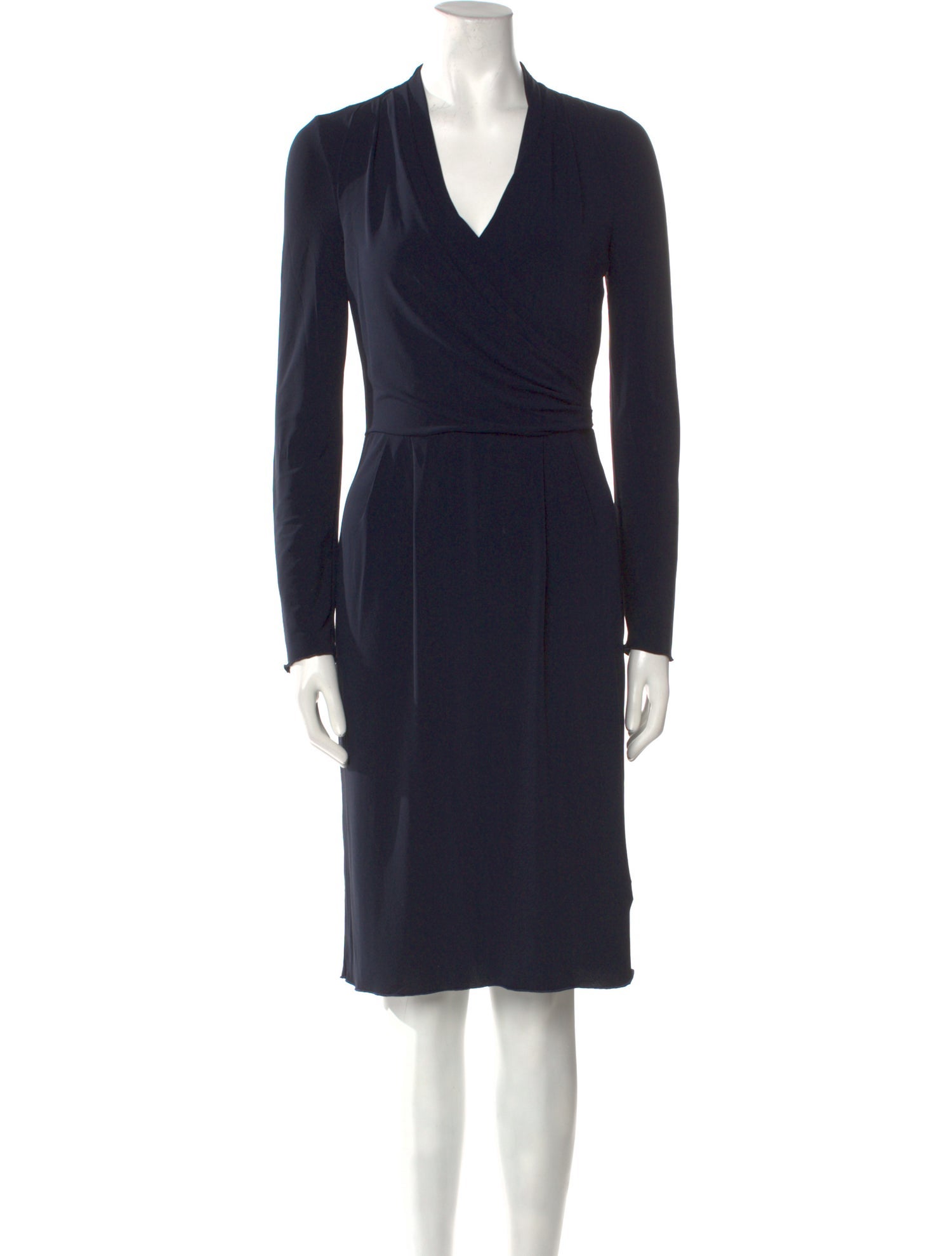 Armani Collezioni V-Neck Knee-Length Dress