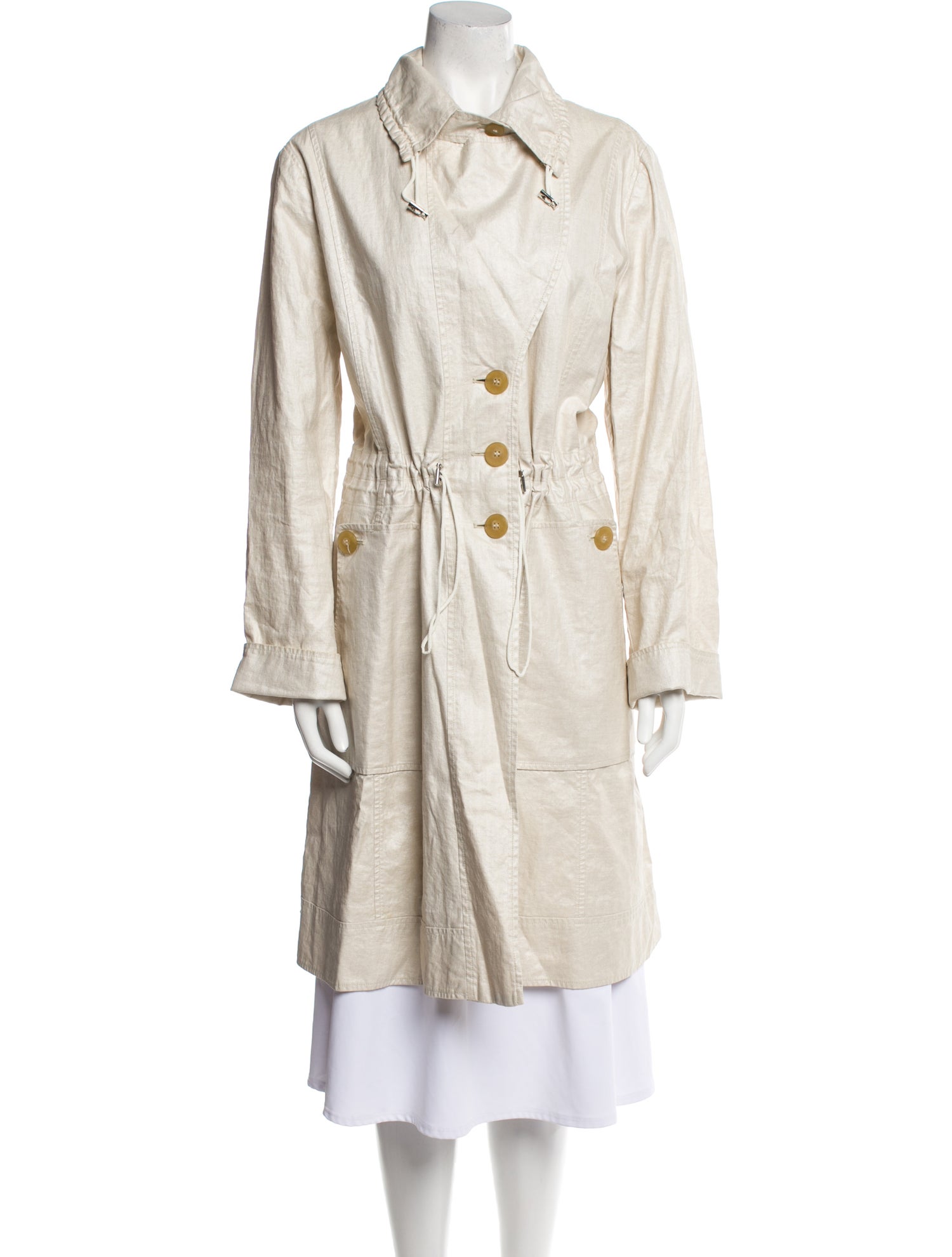 Armani Collezioni Linen Trench Coat