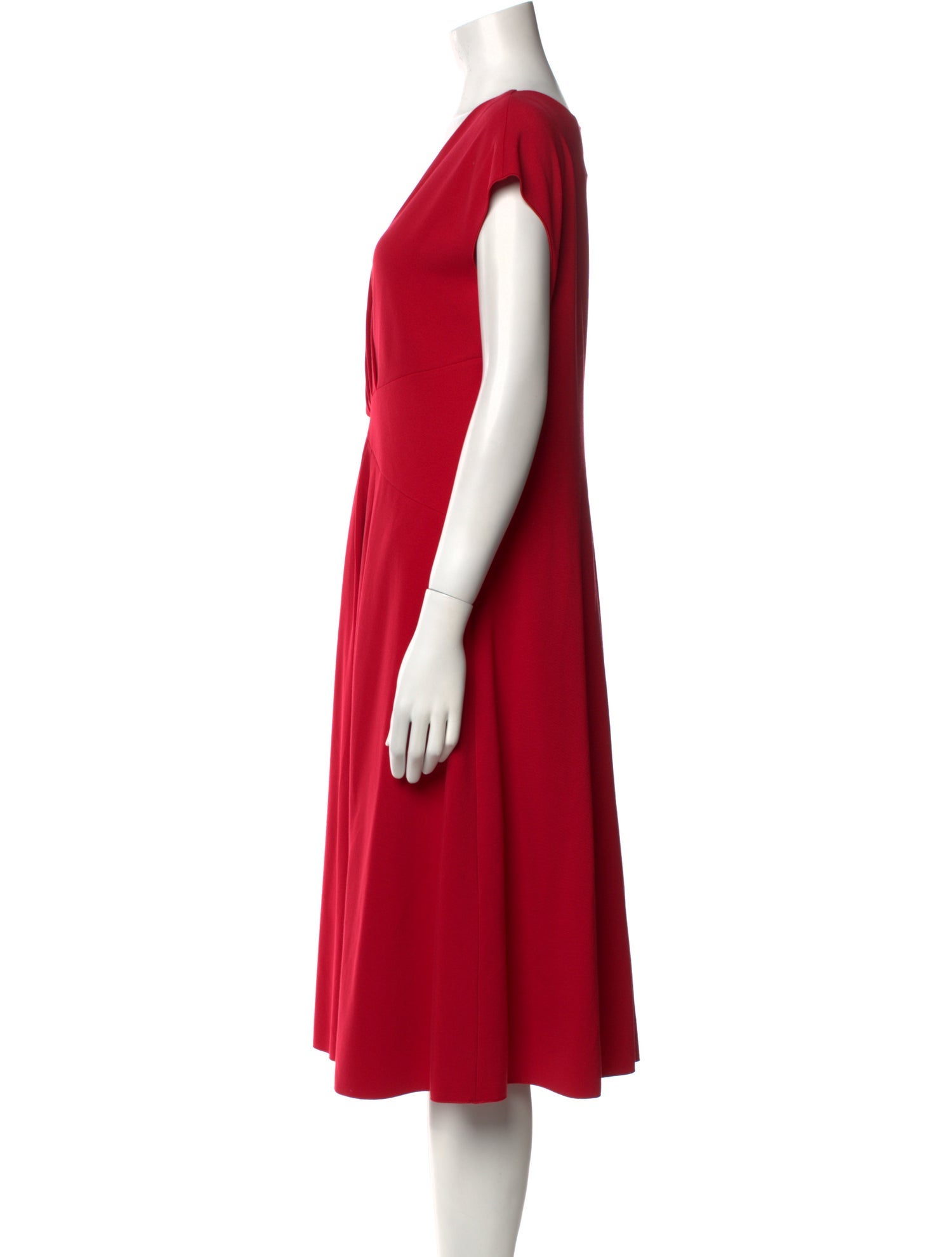 Armani Collezioni V-Neck Midi Length Dress