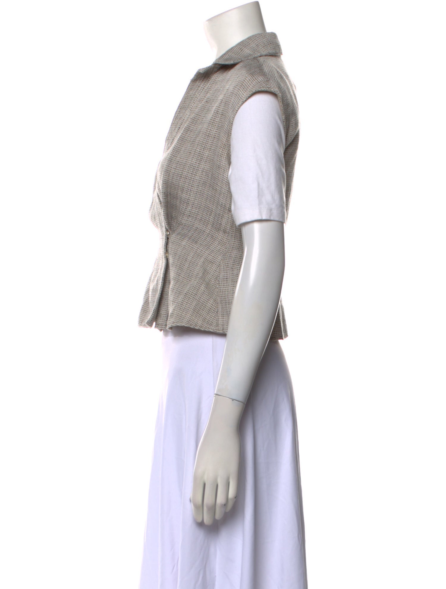 Armani Collezioni V-Neck Short Sleeve Crop Top