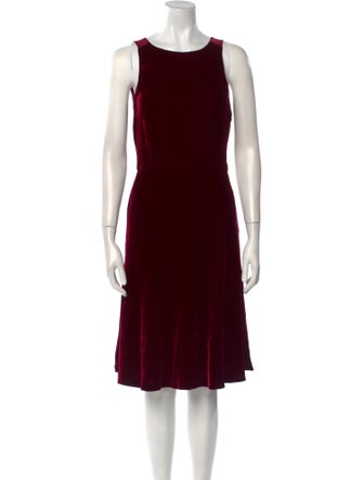 Armani Collezioni Scoop Neck Knee-Length Dress