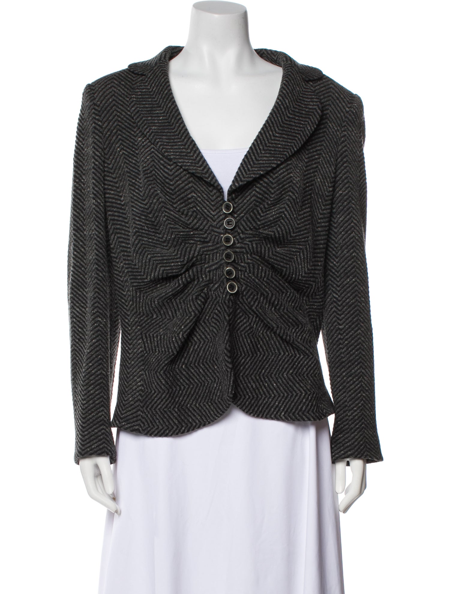 Armani Collezioni Wool Tweed Pattern Jacket