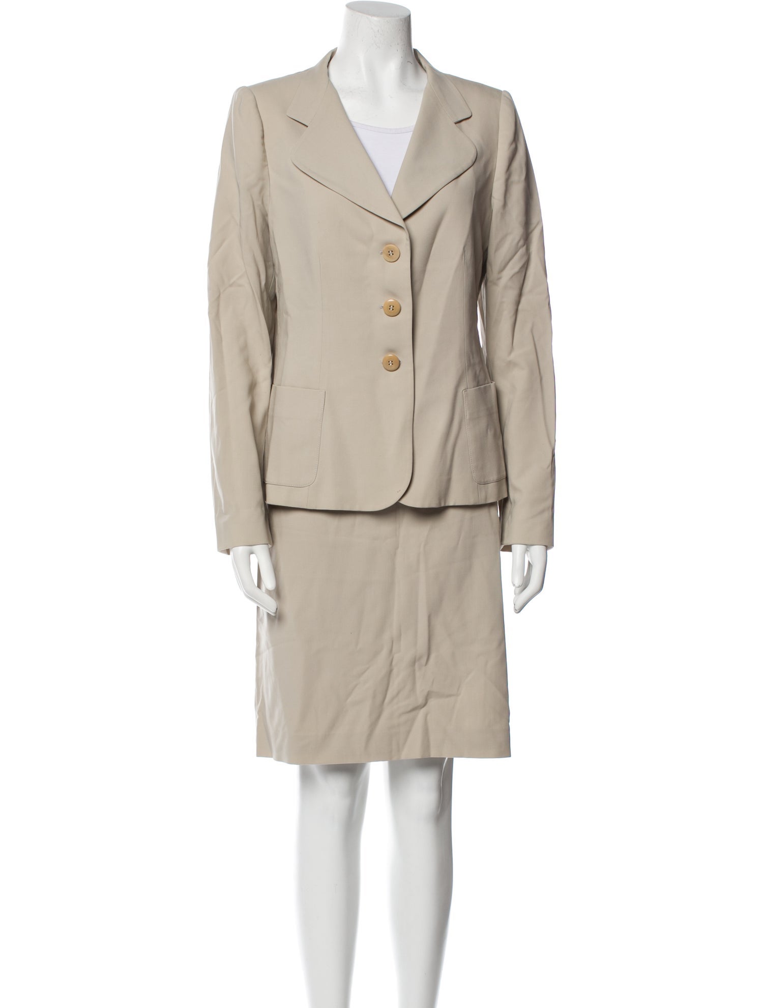Armani Collezioni Virgin Wool Skirt Suit