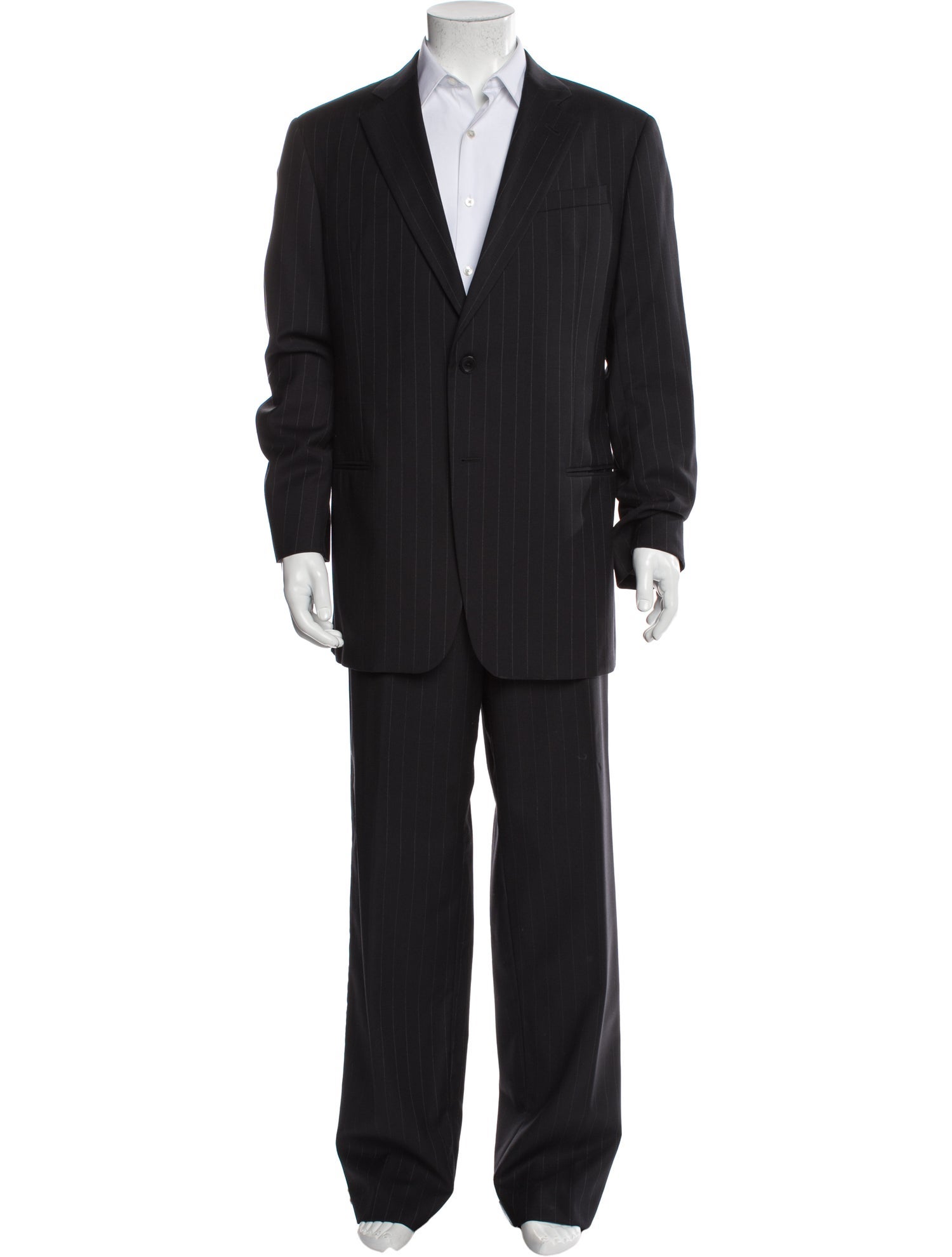 Armani Collezioni Wool Striped Two-Piece Suit