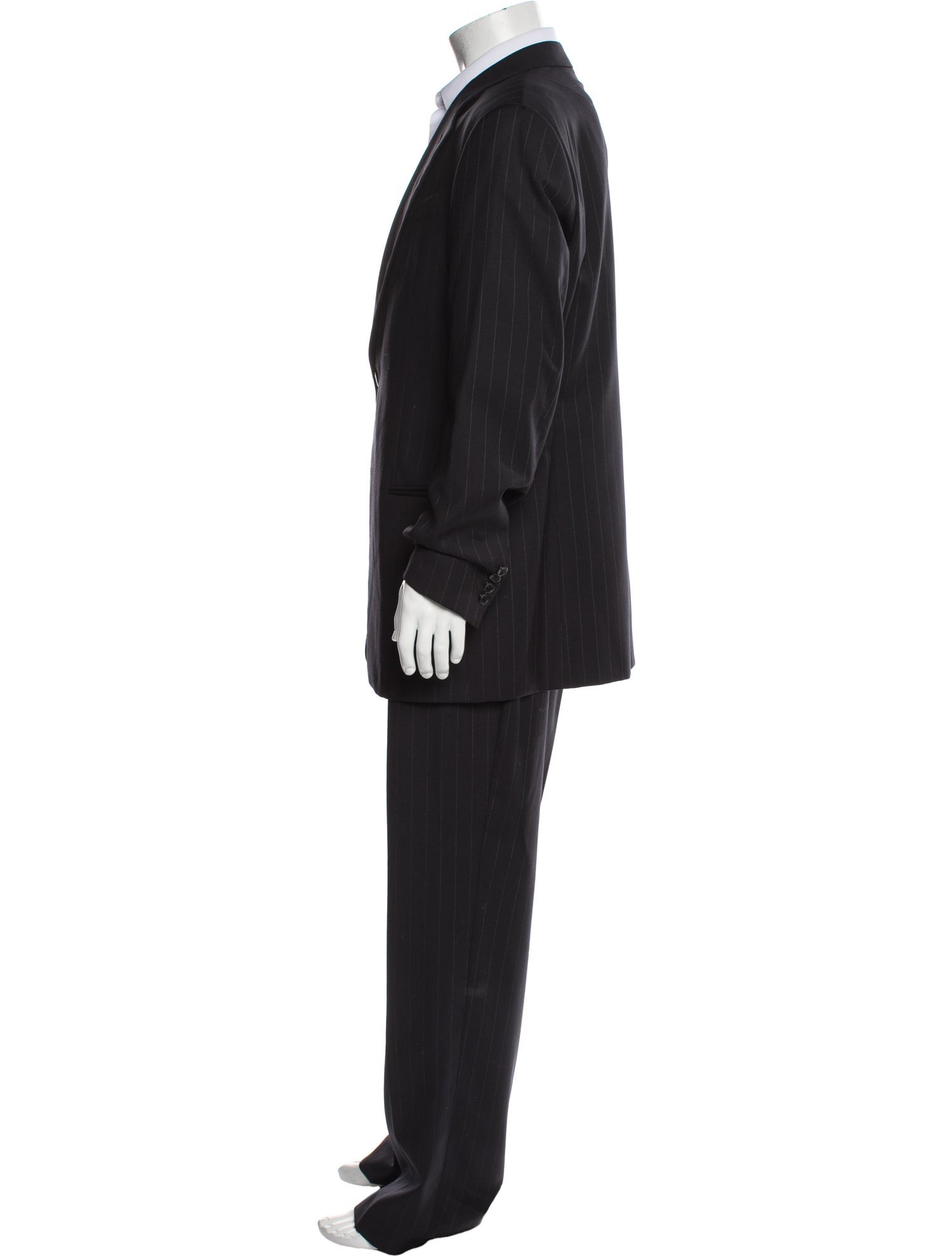 Armani Collezioni Wool Striped Two-Piece Suit