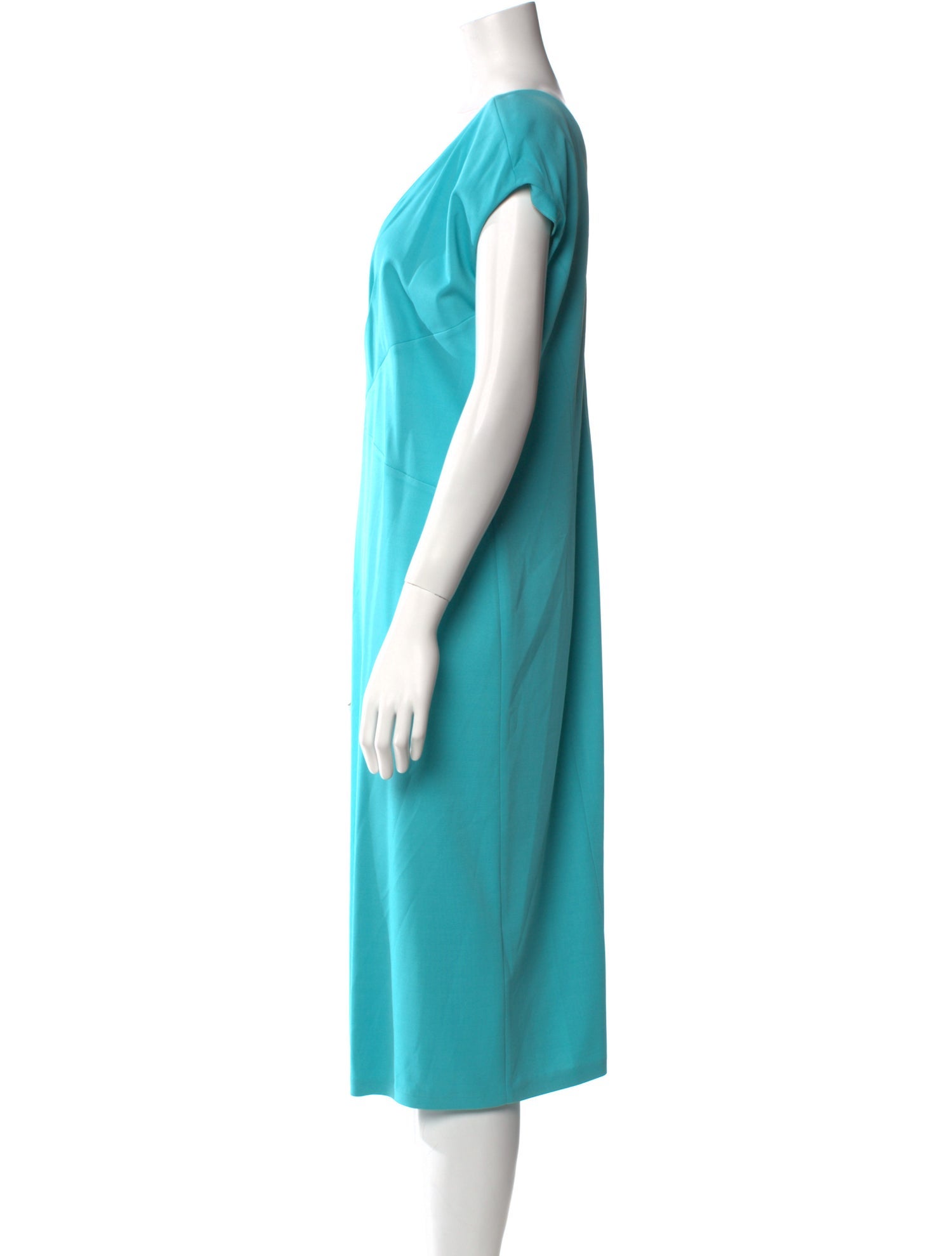 Armani Collezioni V-Neck Midi Length Dress