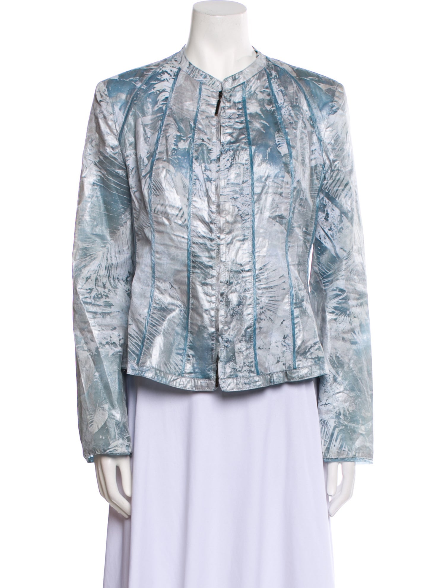 Armani Collezioni Nylon Striped Jacket