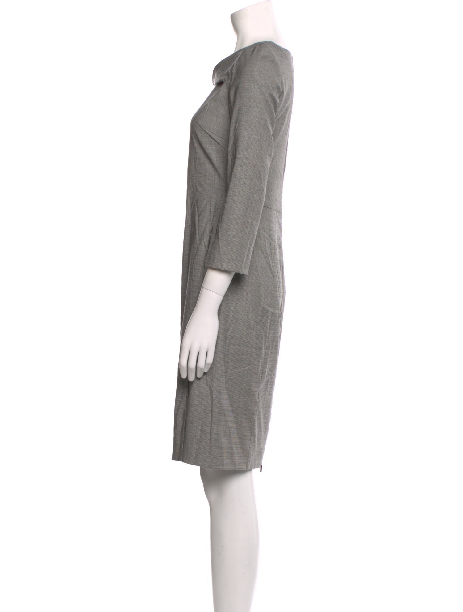Armani Collezioni Cowl Neck Knee-Length Dress