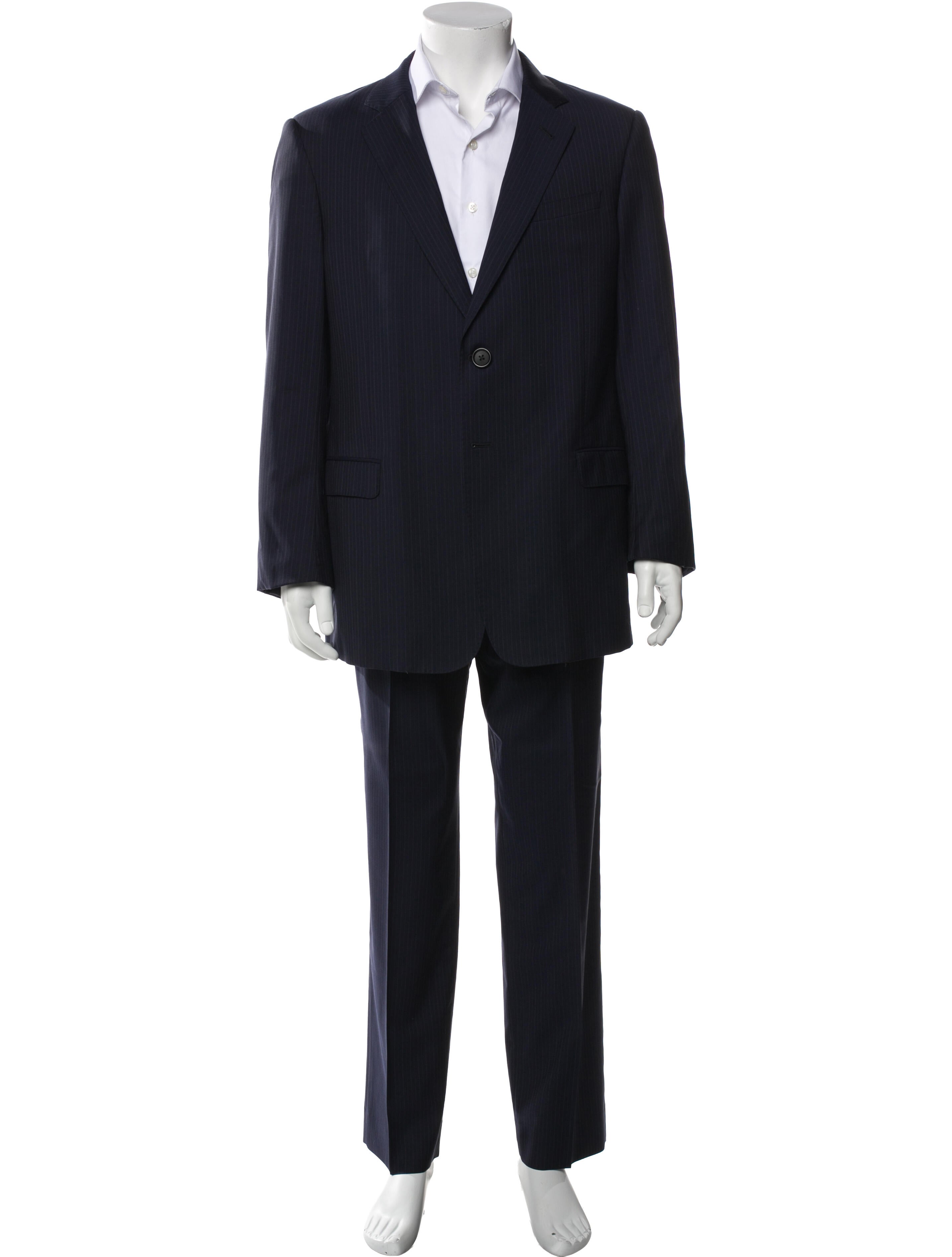 Armani Collezioni Wool Striped Two-Piece Suit