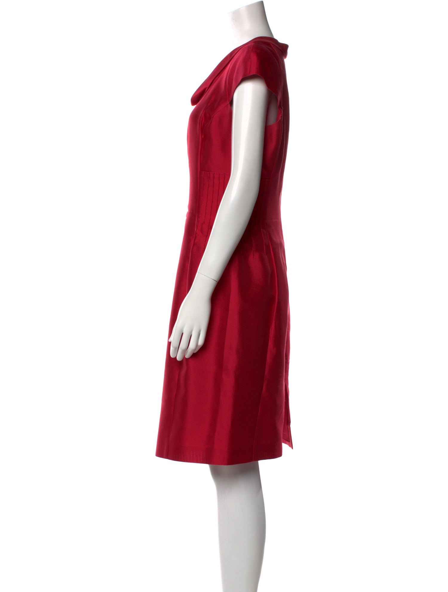 Armani Collezioni Scoop Neck Knee-Length Dress