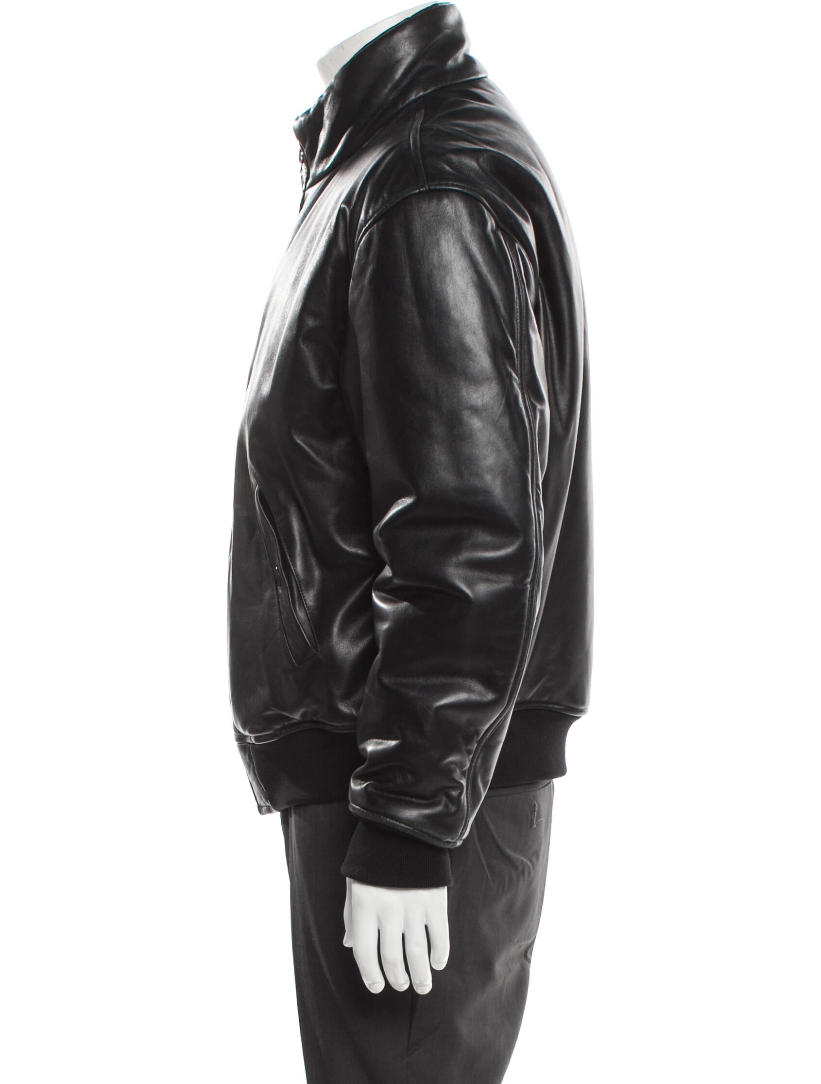 Armani Collezioni Lambskin Bomber Jacket