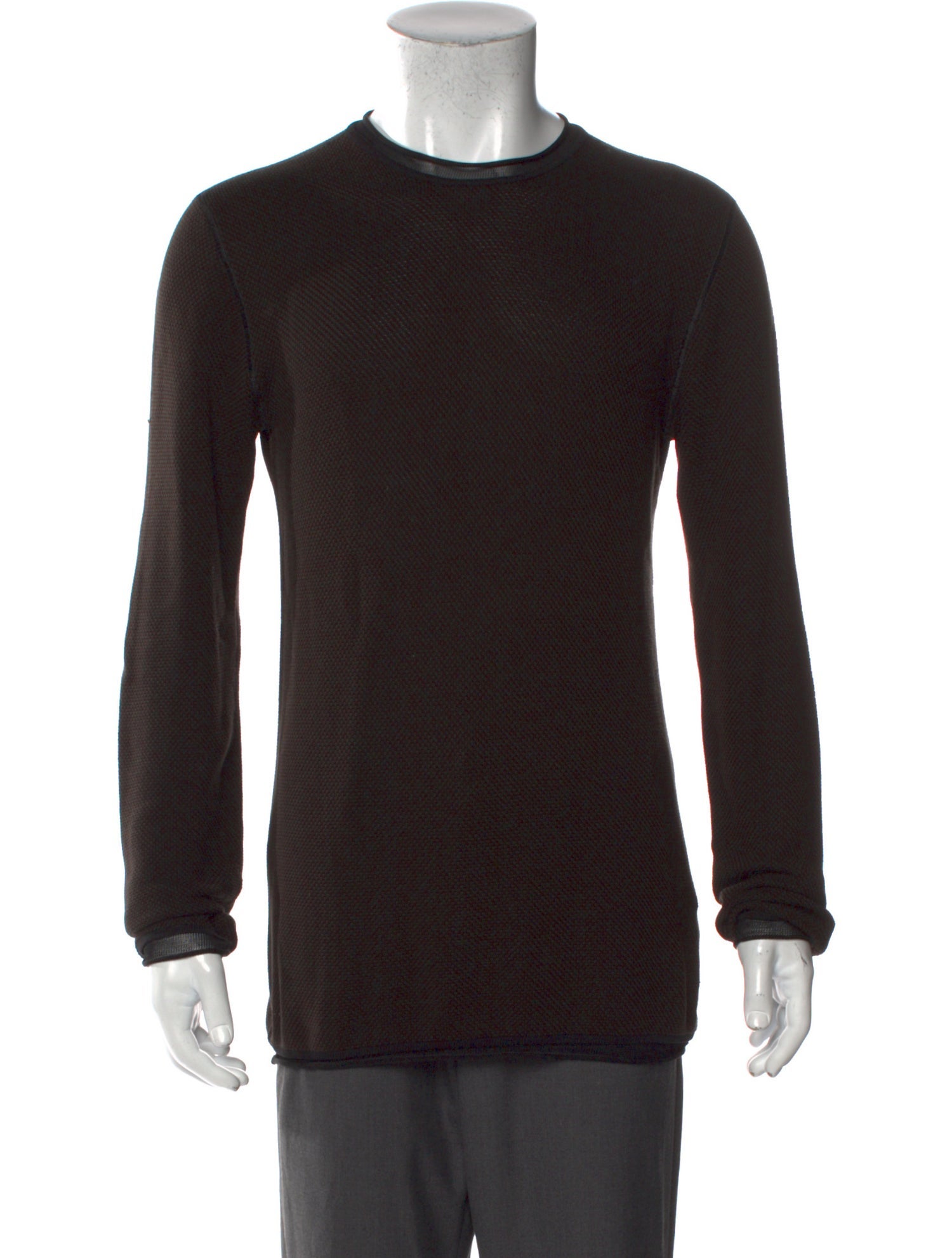Armani Collezioni Silk Crew Neck Pullover