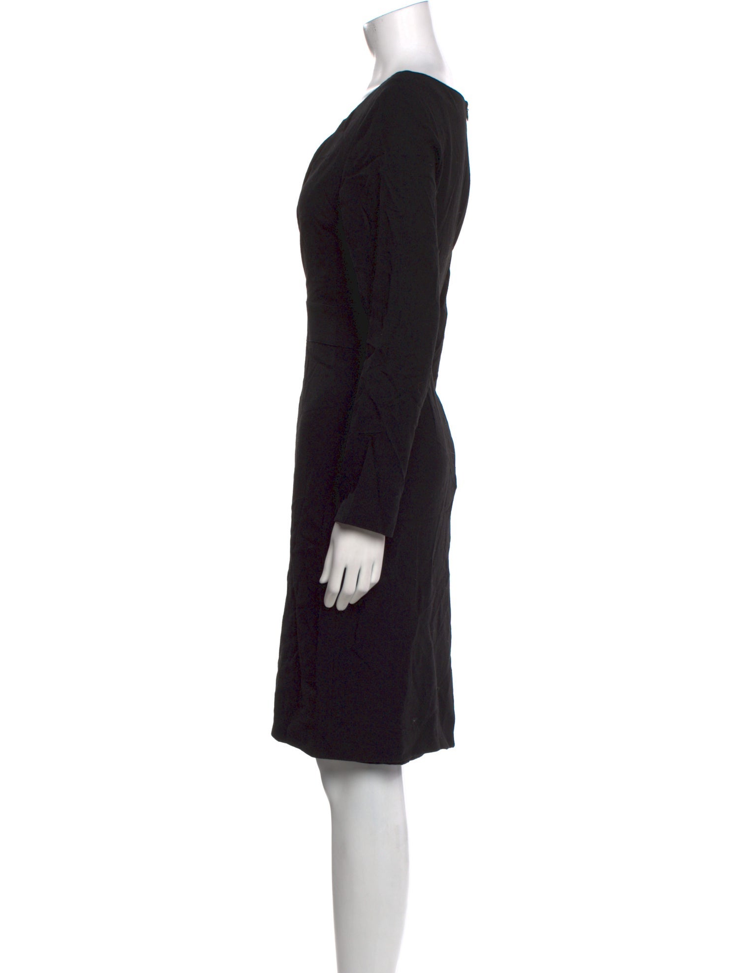 Armani Collezioni Wool Knee-Length Dress