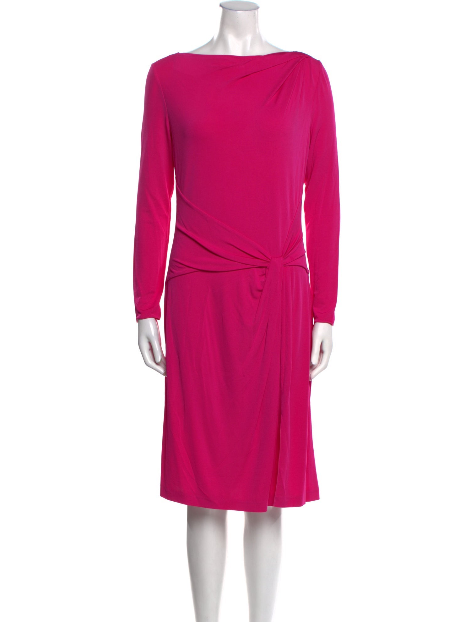 Armani Collezioni Bateau Neckline Knee-Length Dress