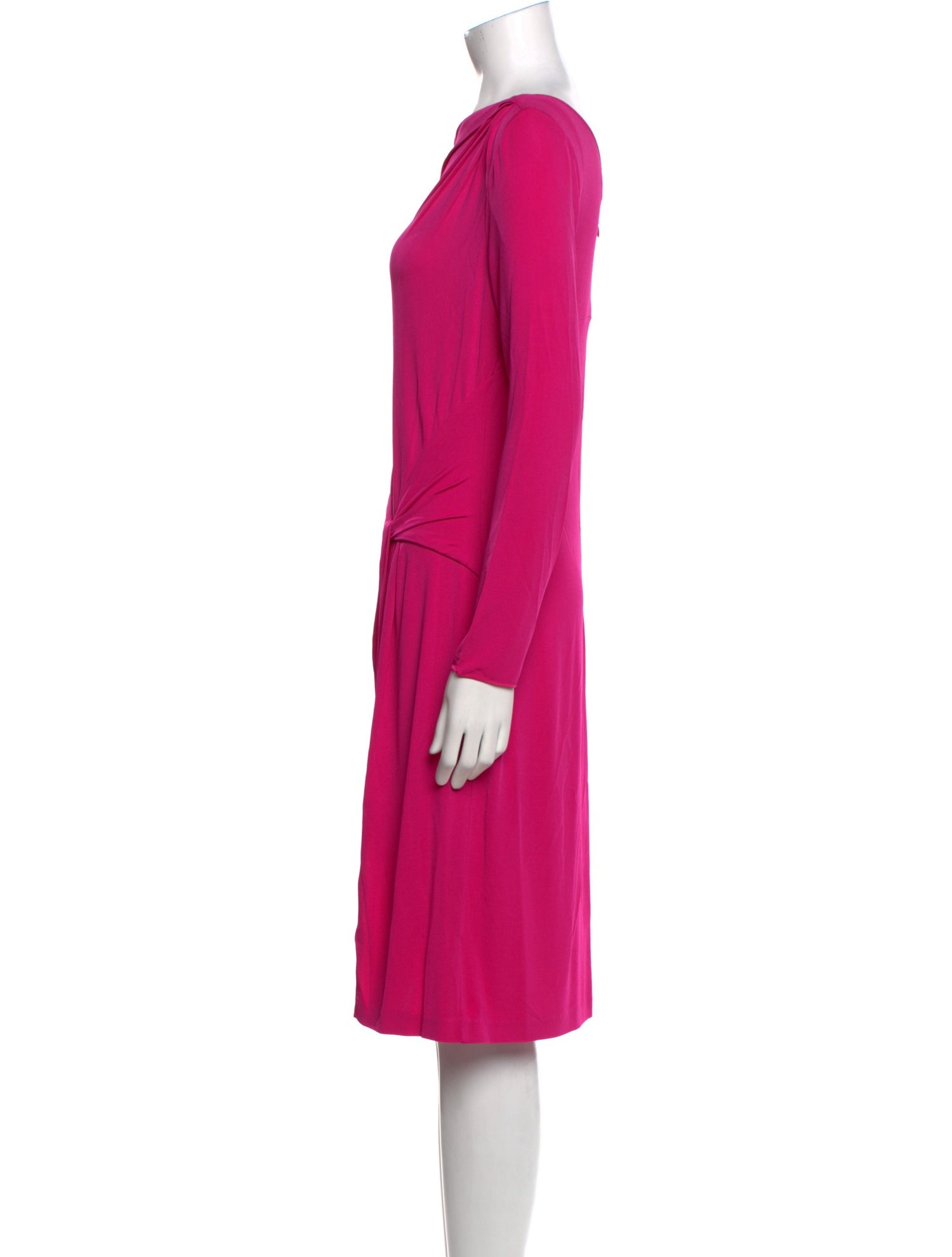 Armani Collezioni Bateau Neckline Knee-Length Dress