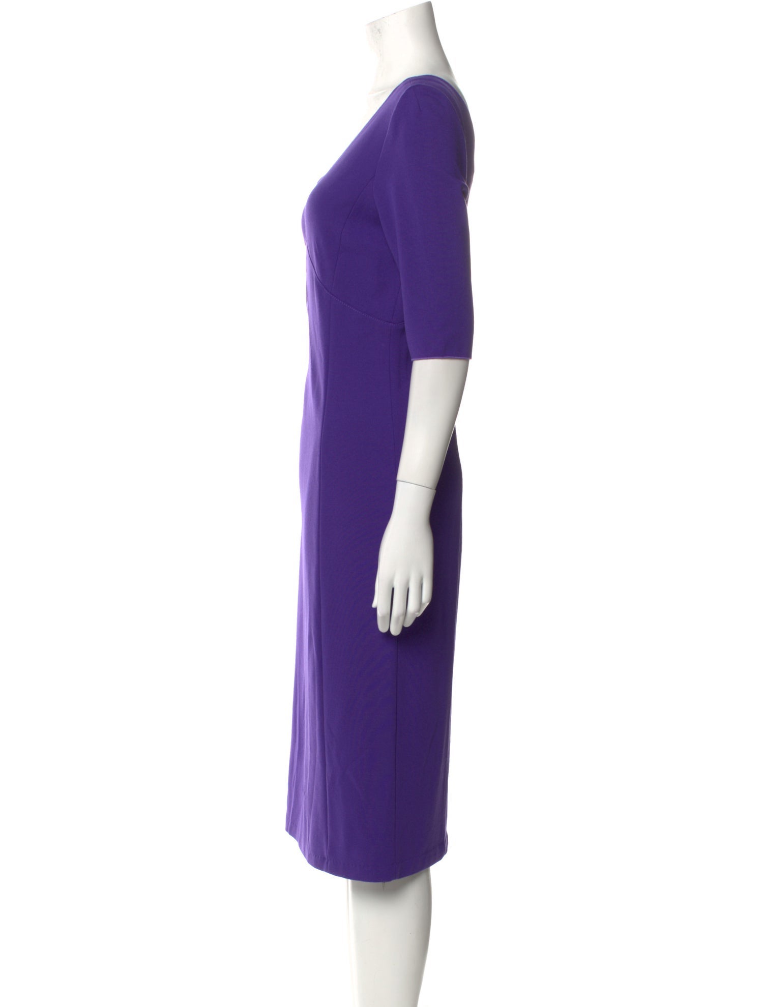 Armani Collezioni V-Neck Midi Length Dress