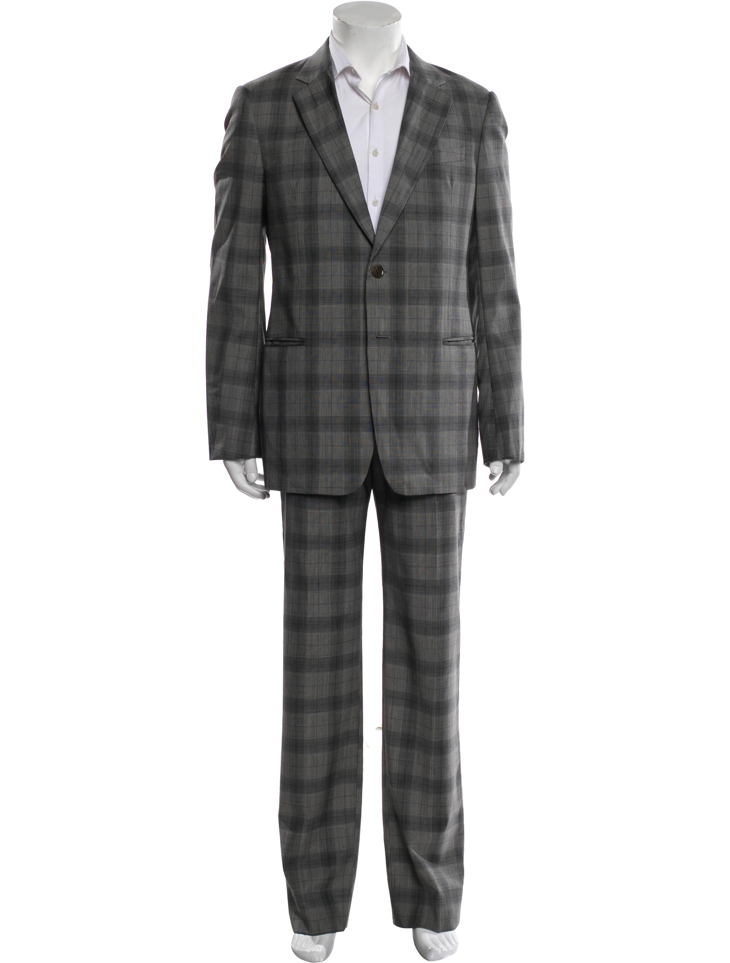 Armani Collezioni Plaid Print Two-Piece Blazer
