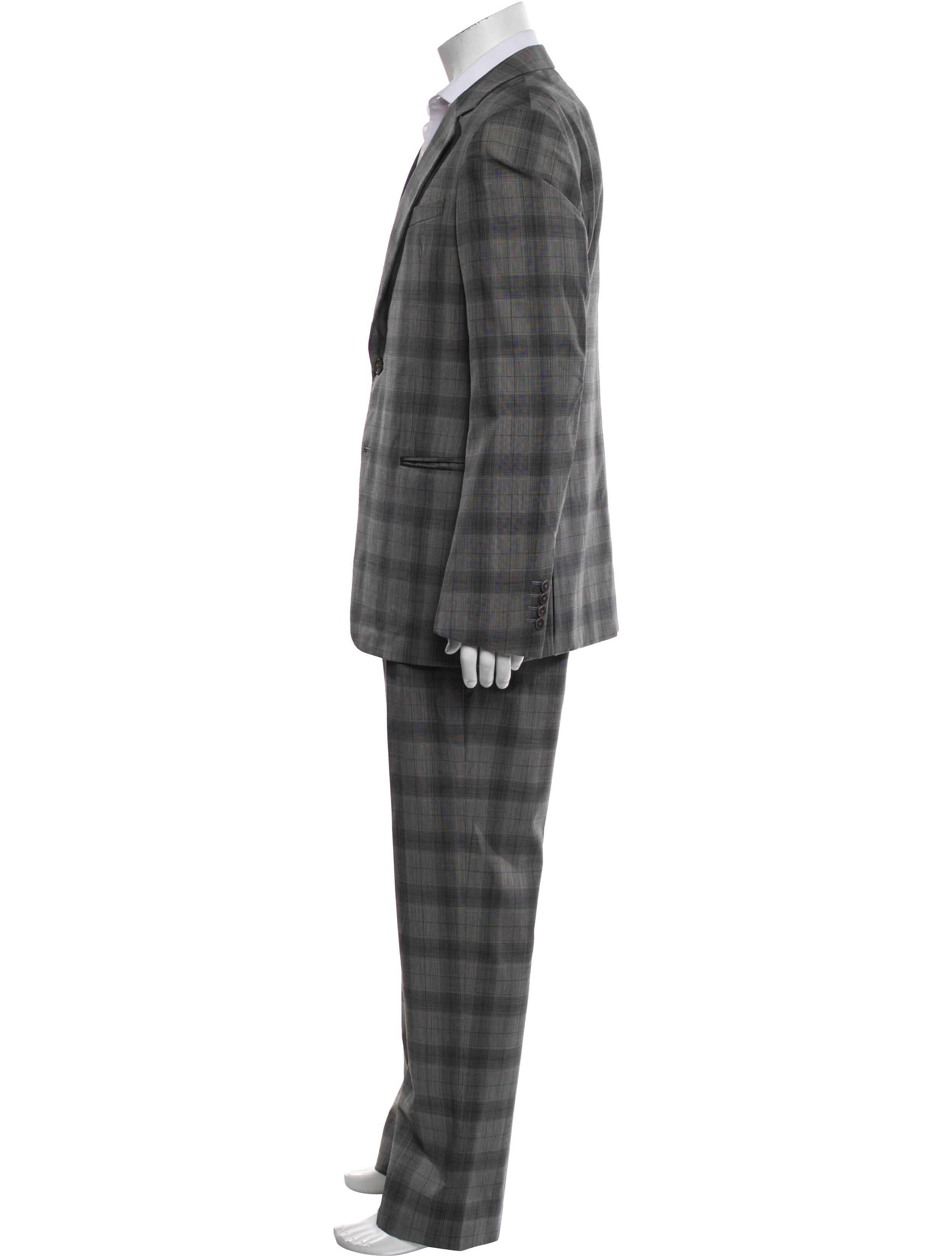 Armani Collezioni Plaid Print Two-Piece Blazer