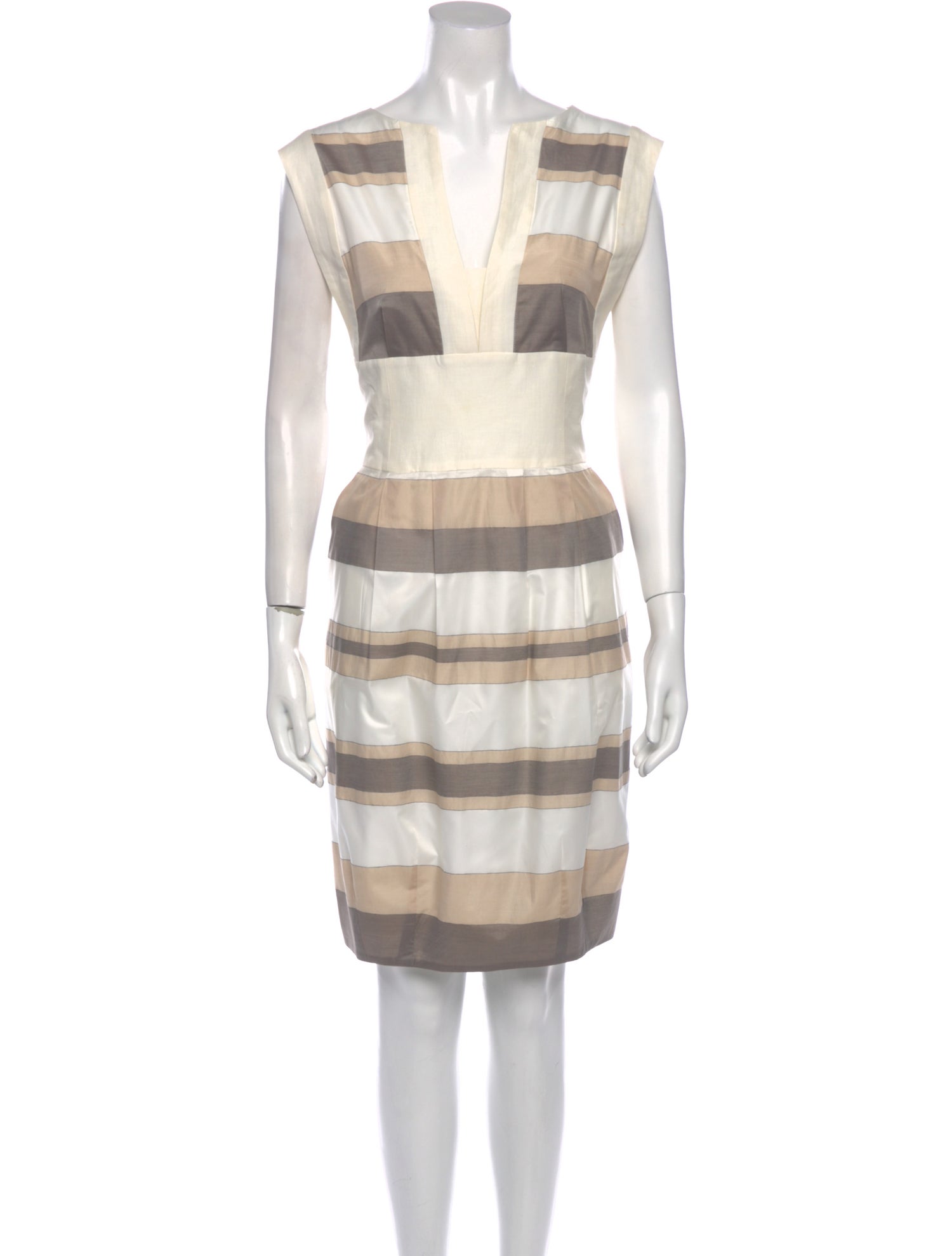 Armani Collezioni Striped Knee-Length Dress