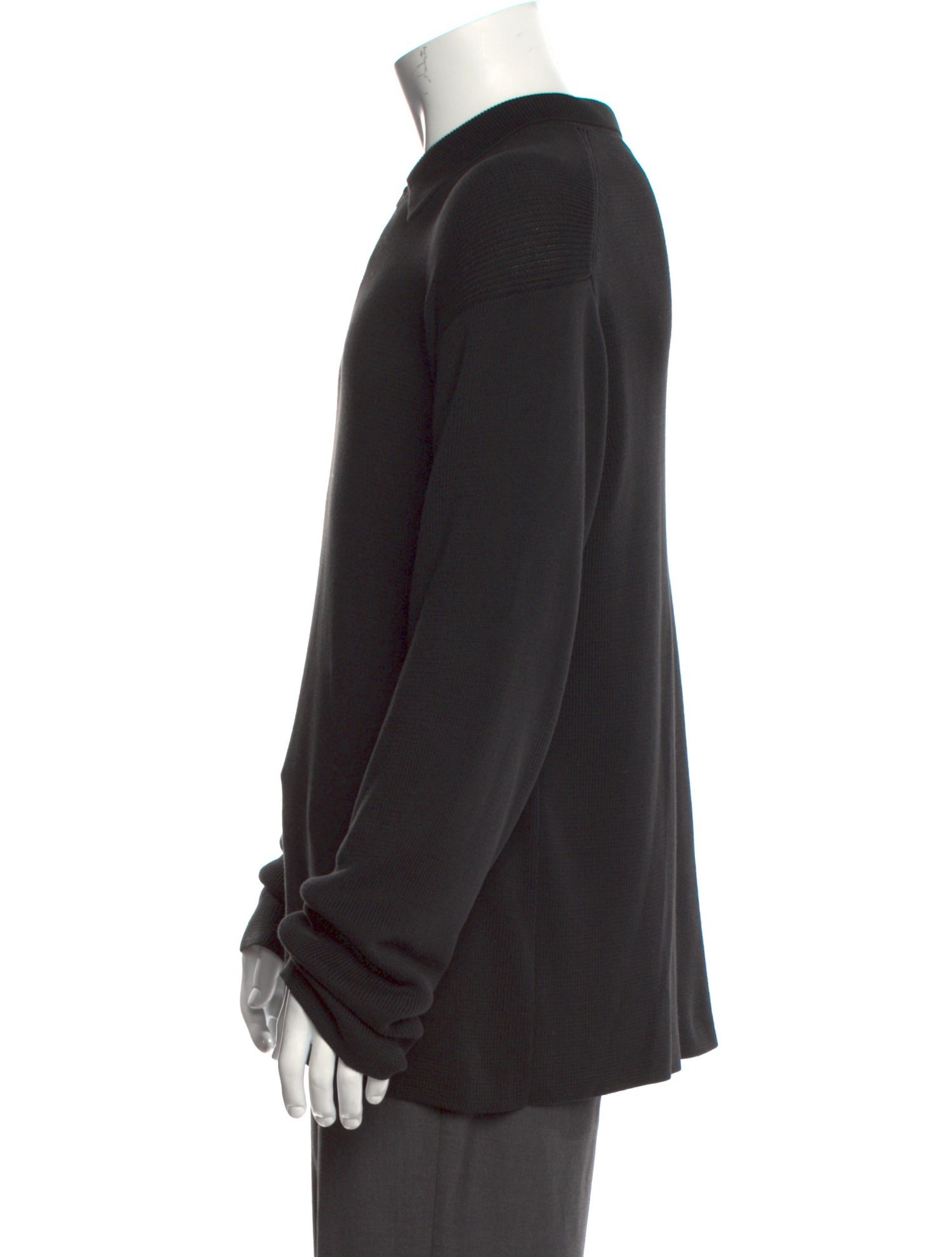 Armani Collezioni Collar Long Sleeve Polo Sweater