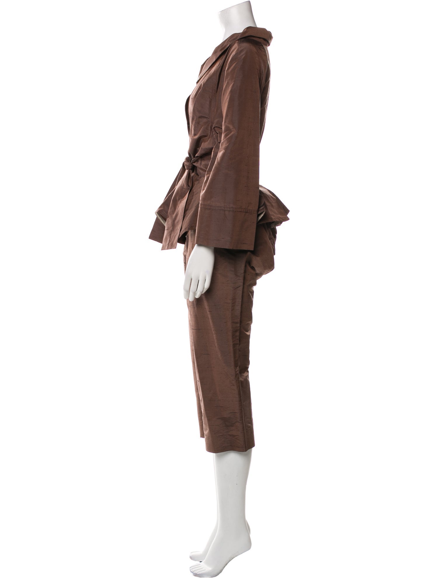 Armani Collezioni Silk Printed Pant Set