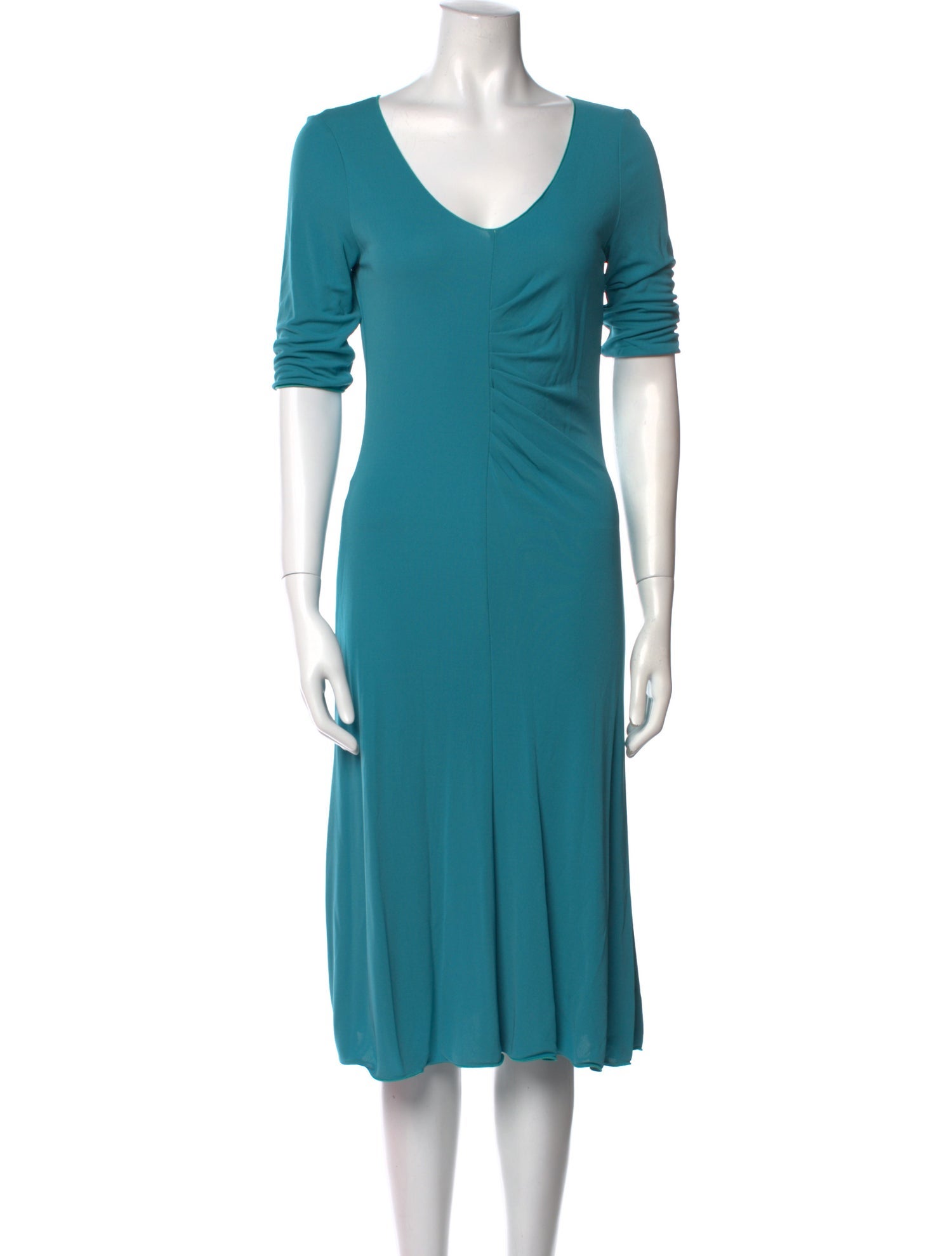 Armani Collezioni V-Neck Midi Length Dress