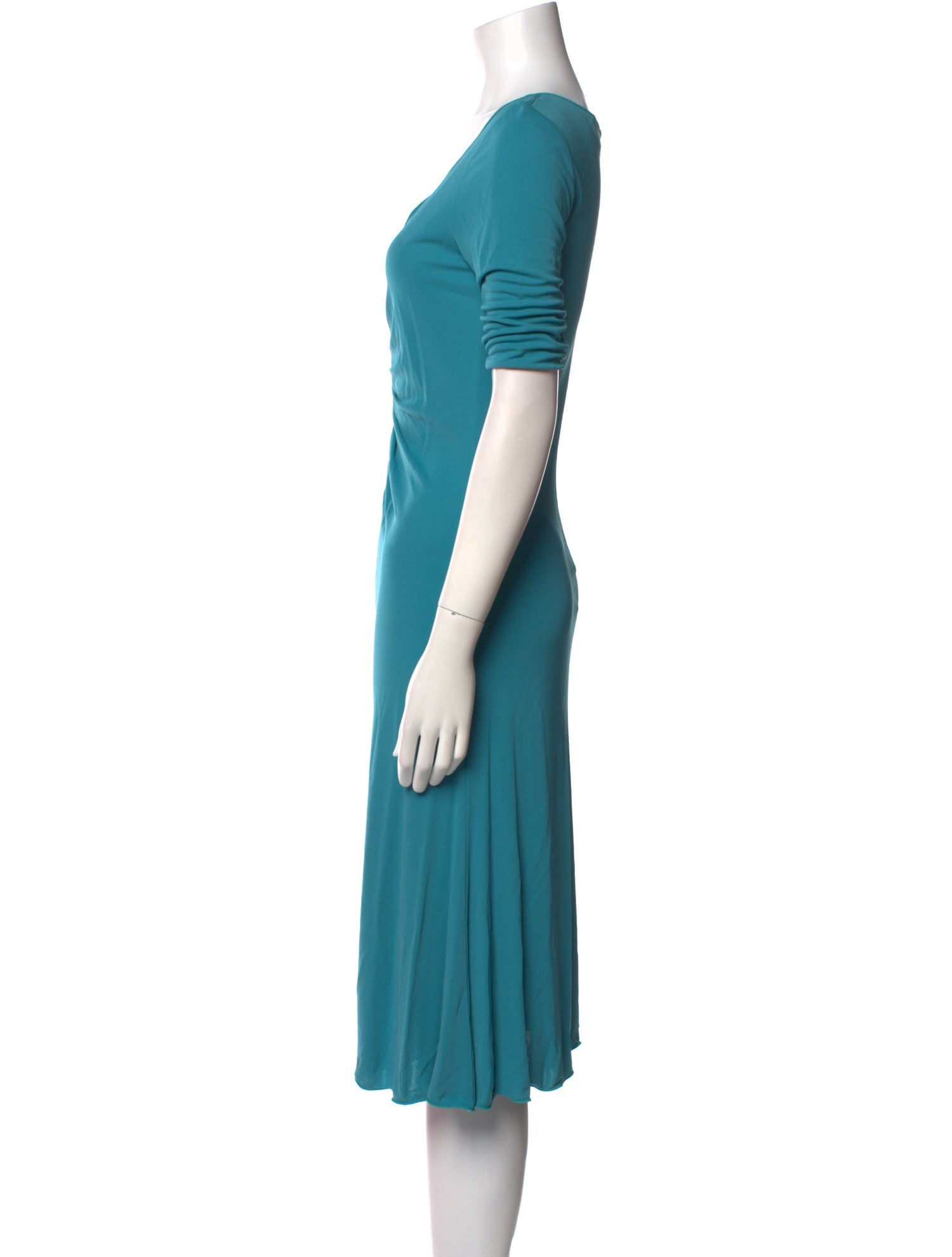 Armani Collezioni V-Neck Midi Length Dress