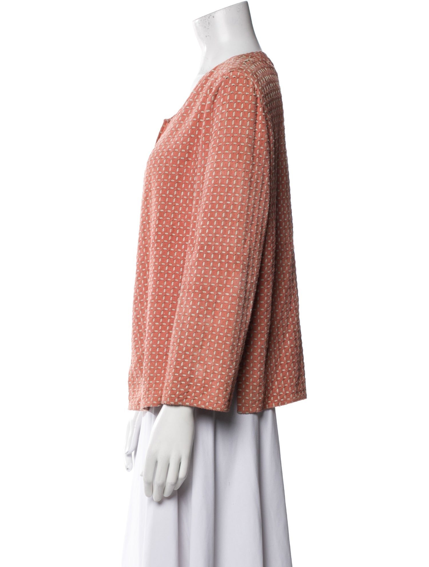 Armani Collezioni Leather Tweed Pattern Jacket