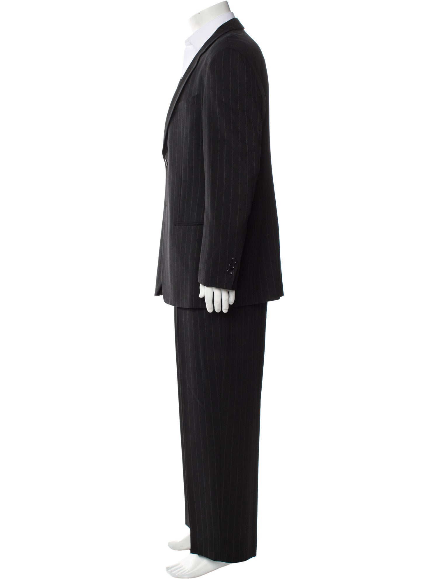 Armani Collezioni Virgin Wool Striped Two-Piece Suit