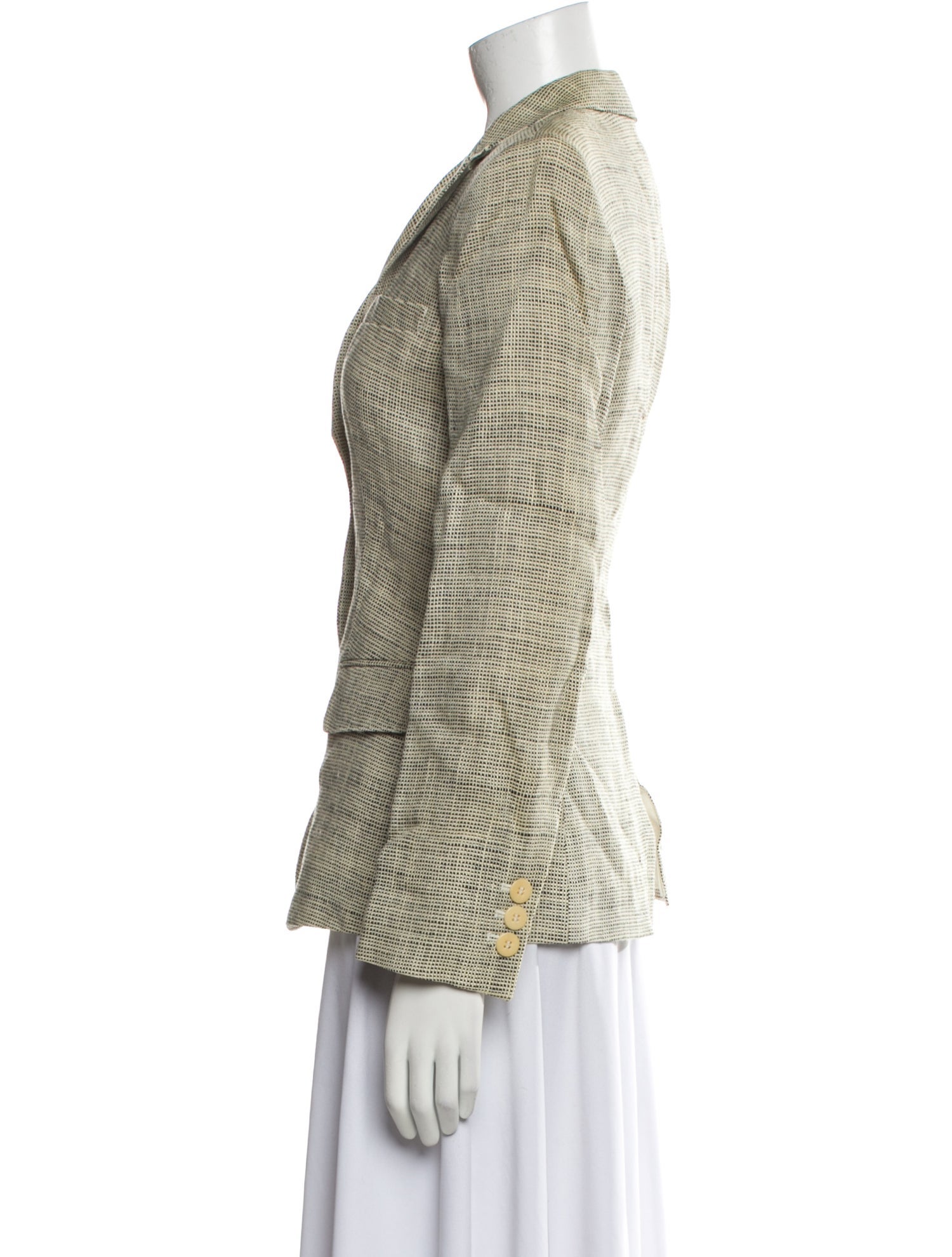 Armani Collezioni Jute Tweed Pattern Blazer