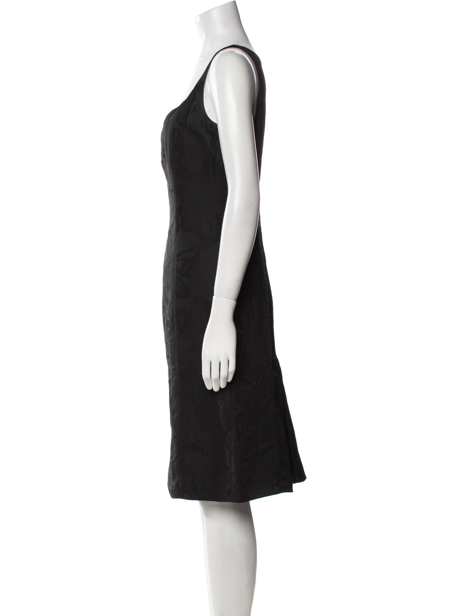 Armani Collezioni Scoop Neck Knee-Length Dress