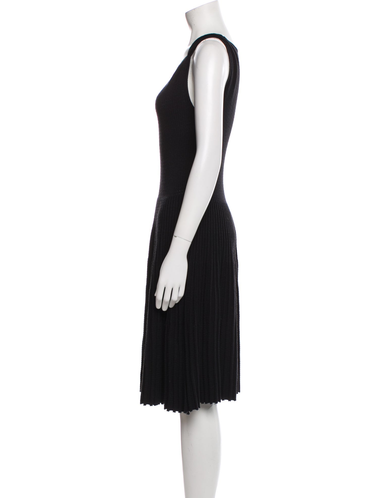 Armani Collezioni Scoop Neck Knee-Length Dress
