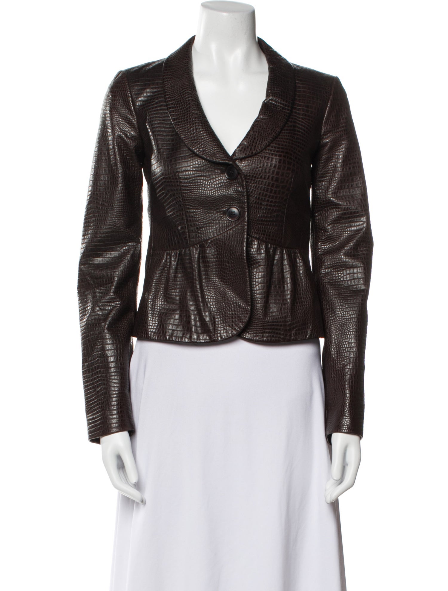 Armani Collezioni Lamb Leather Biker Jacket
