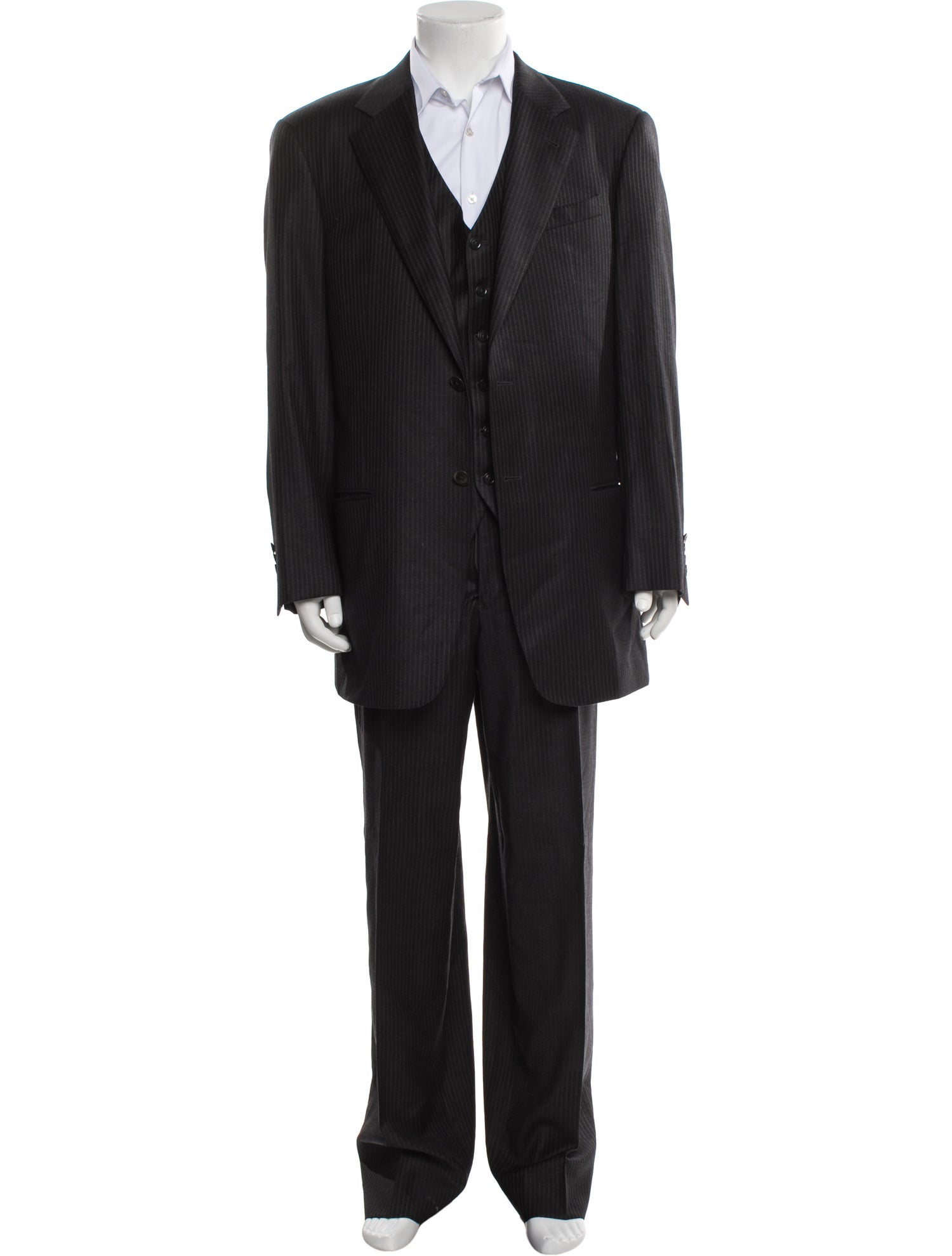 Armani Collezioni Wool Striped Two-Piece Suit
