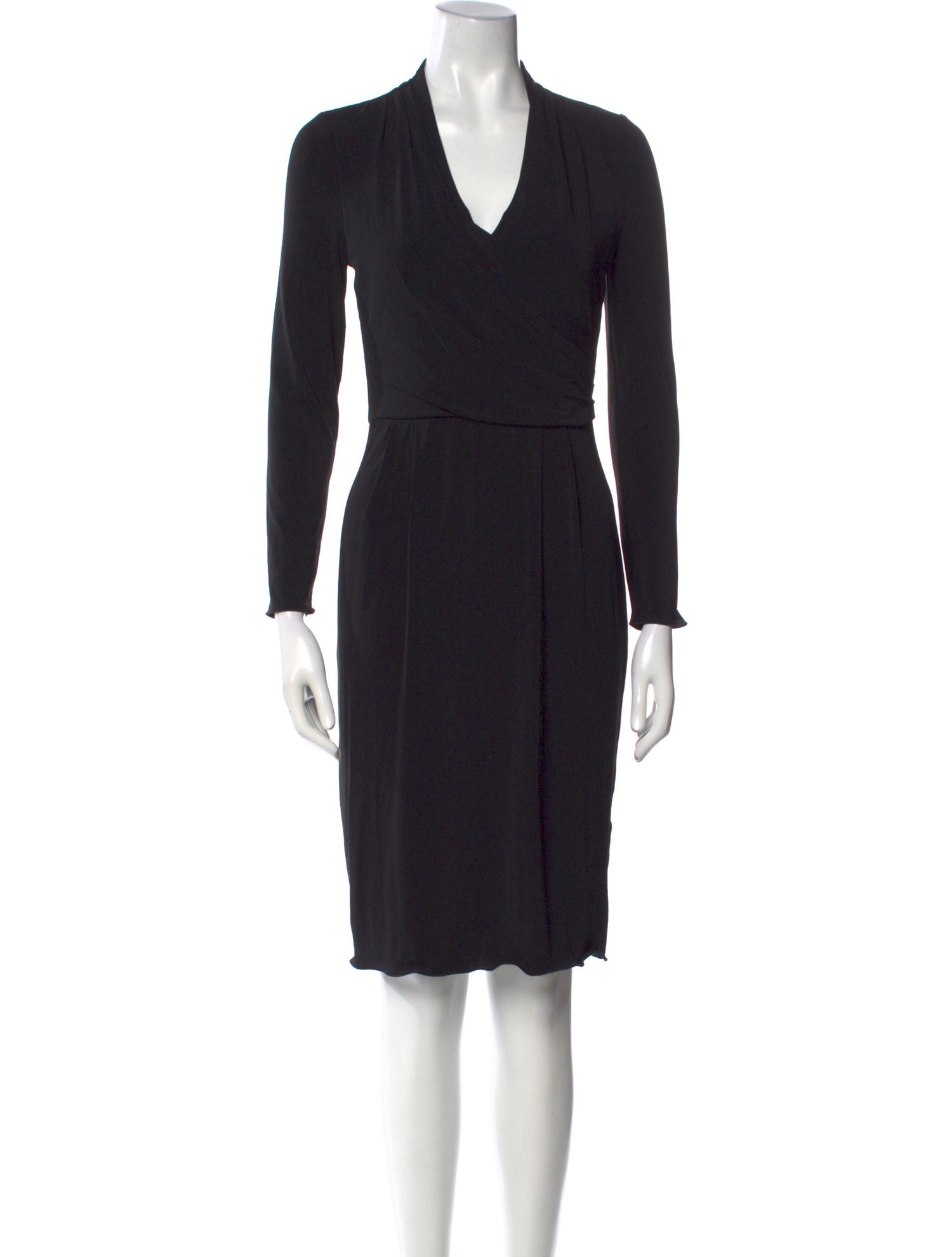 Armani Collezioni V-Neck Knee-Length Dress